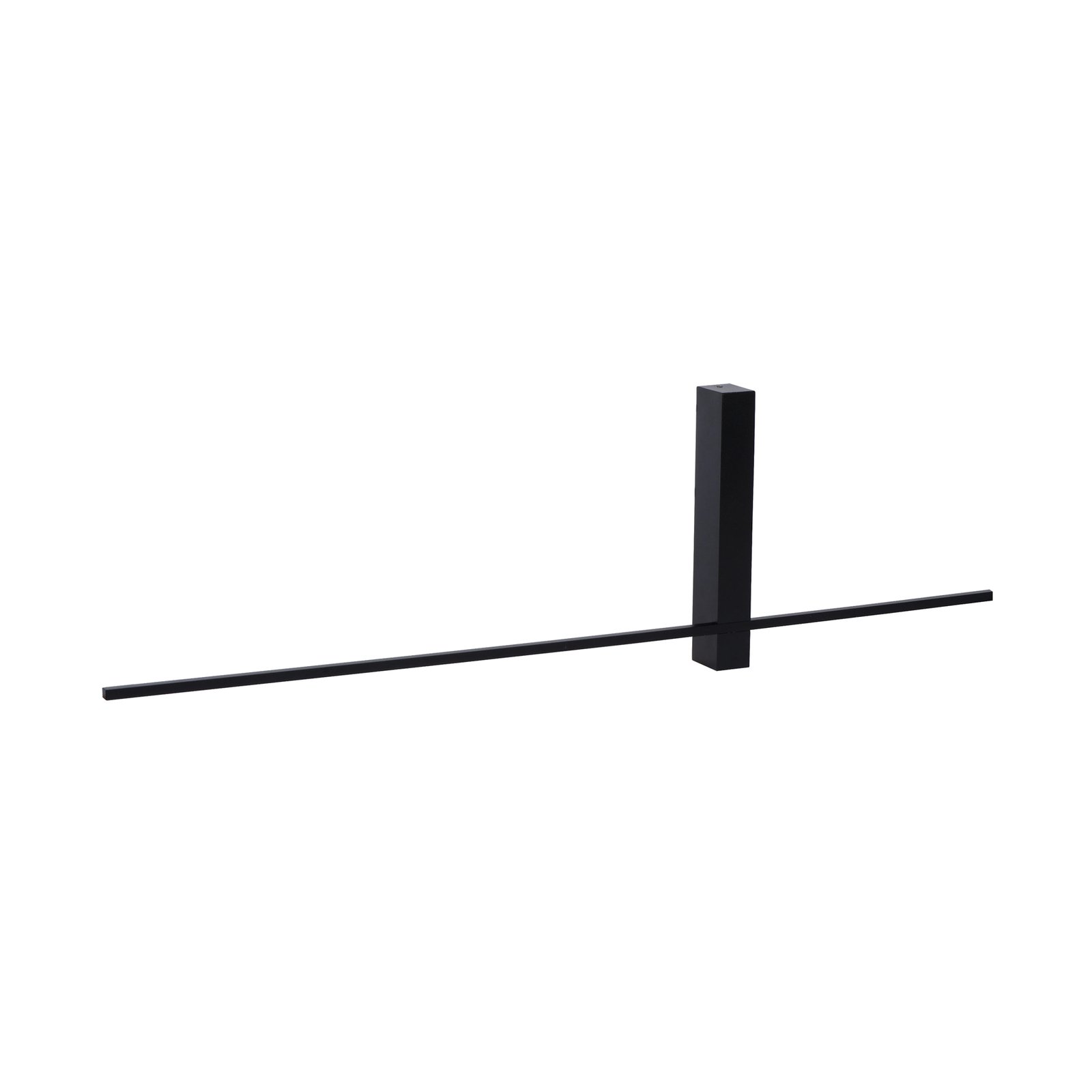 Aplique de pared LED Segin, altura 60 cm, 6W, negro, aluminio