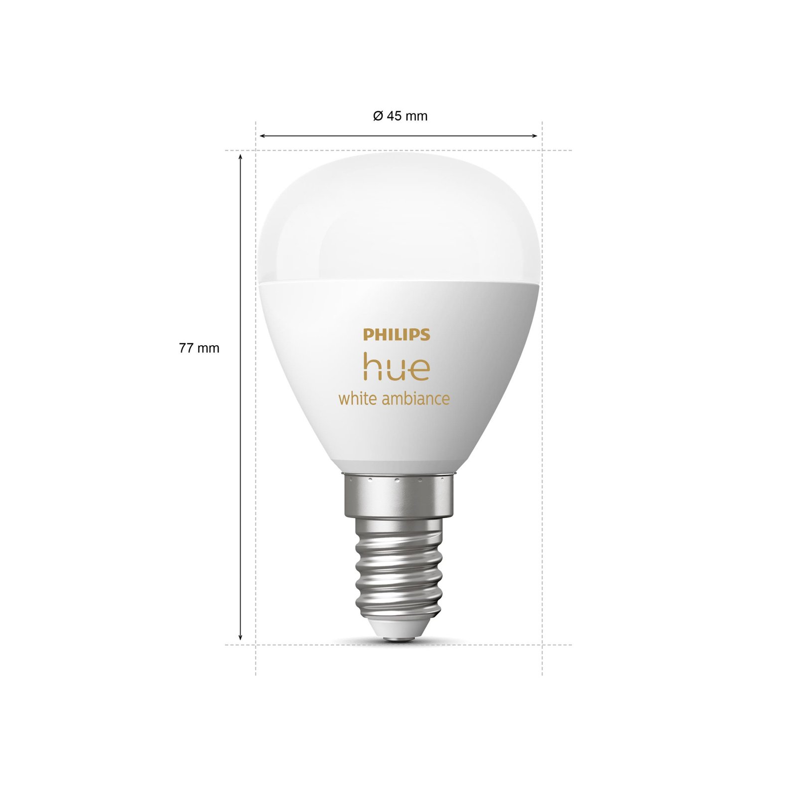 Pære Philips Hue White&Amb. 5,1W Luster Tropfen 2 pack. E14 - Philips Hue