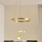 Lucande LED Pendant lamp Yonam, gold, Ø 60 cm