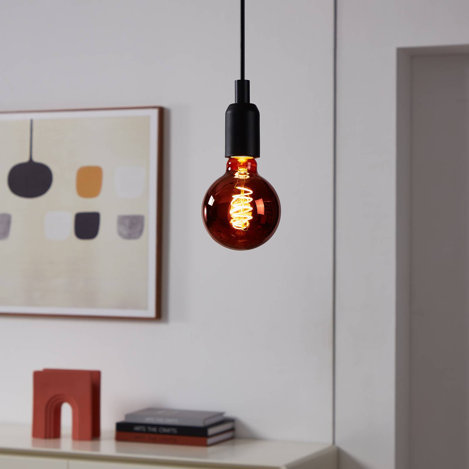 EGLO LED Globe E27 G95 4W žárovka 2 000K měď