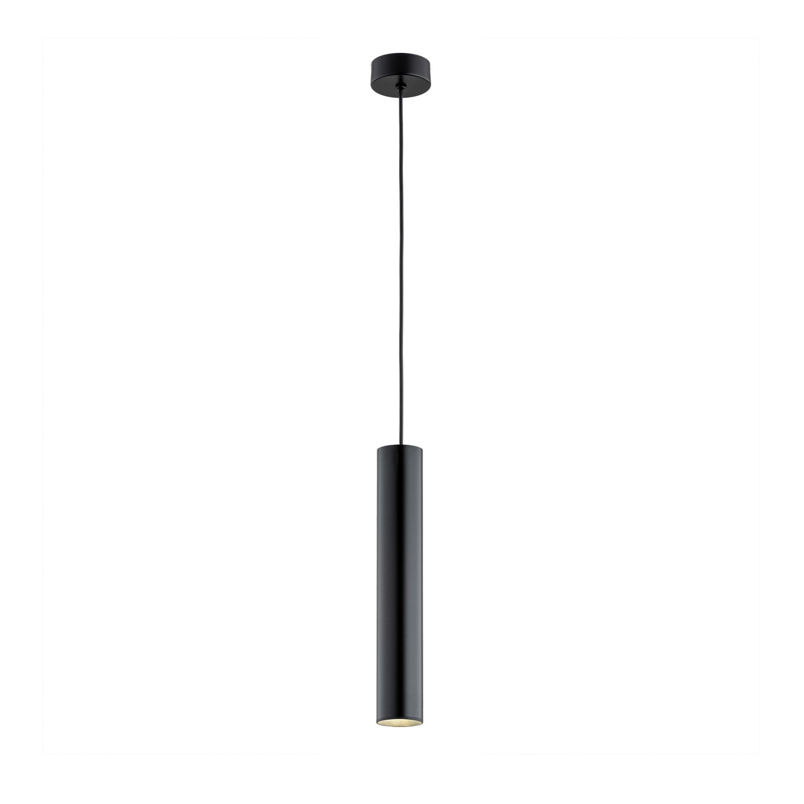 Omera pendant light, black, steel Ø 8 cm