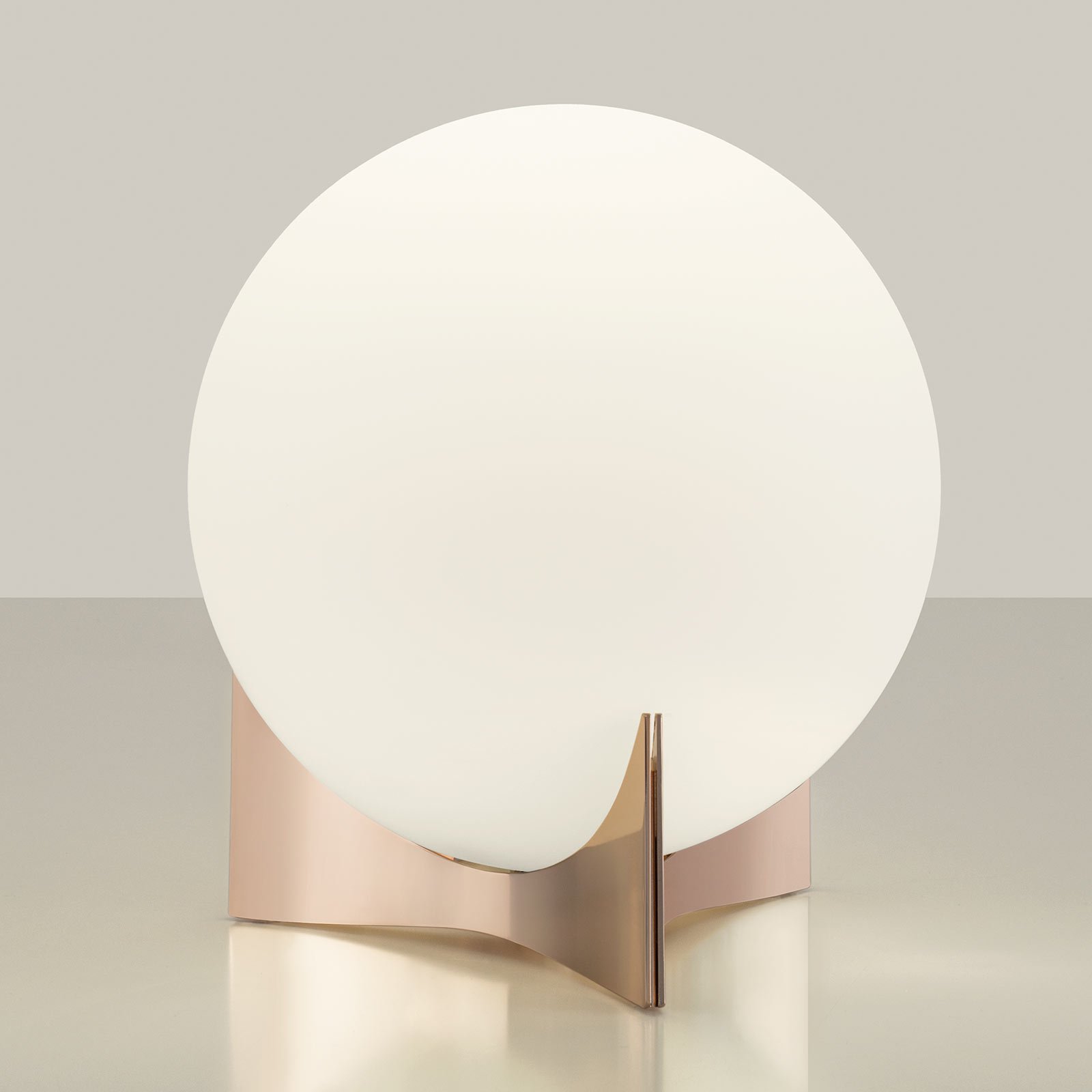 Terzani Oscar table lamp made of glass, rose gold