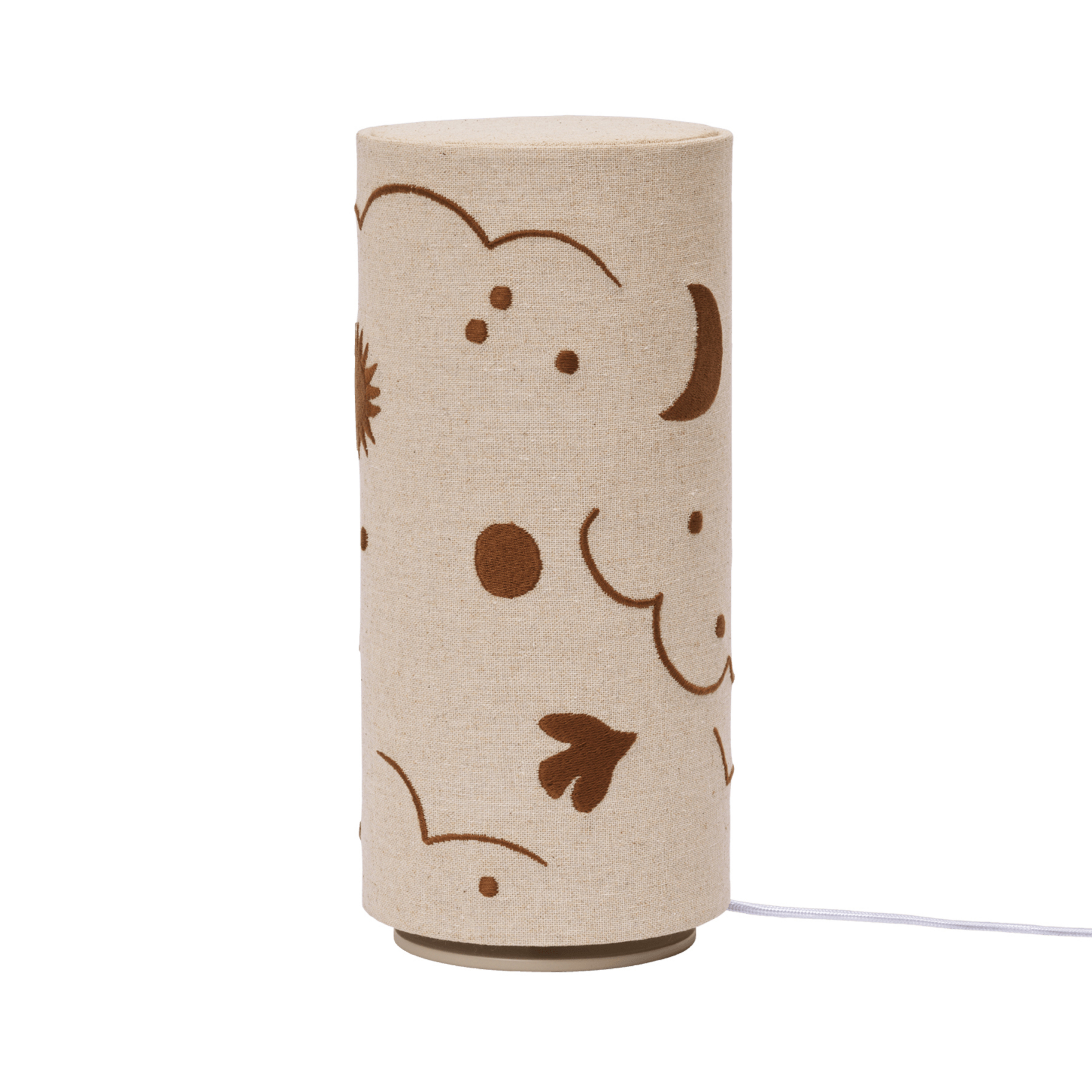 Skye LED tafellamp, linnen naturel hoogte 27 cm - ferm LIVING