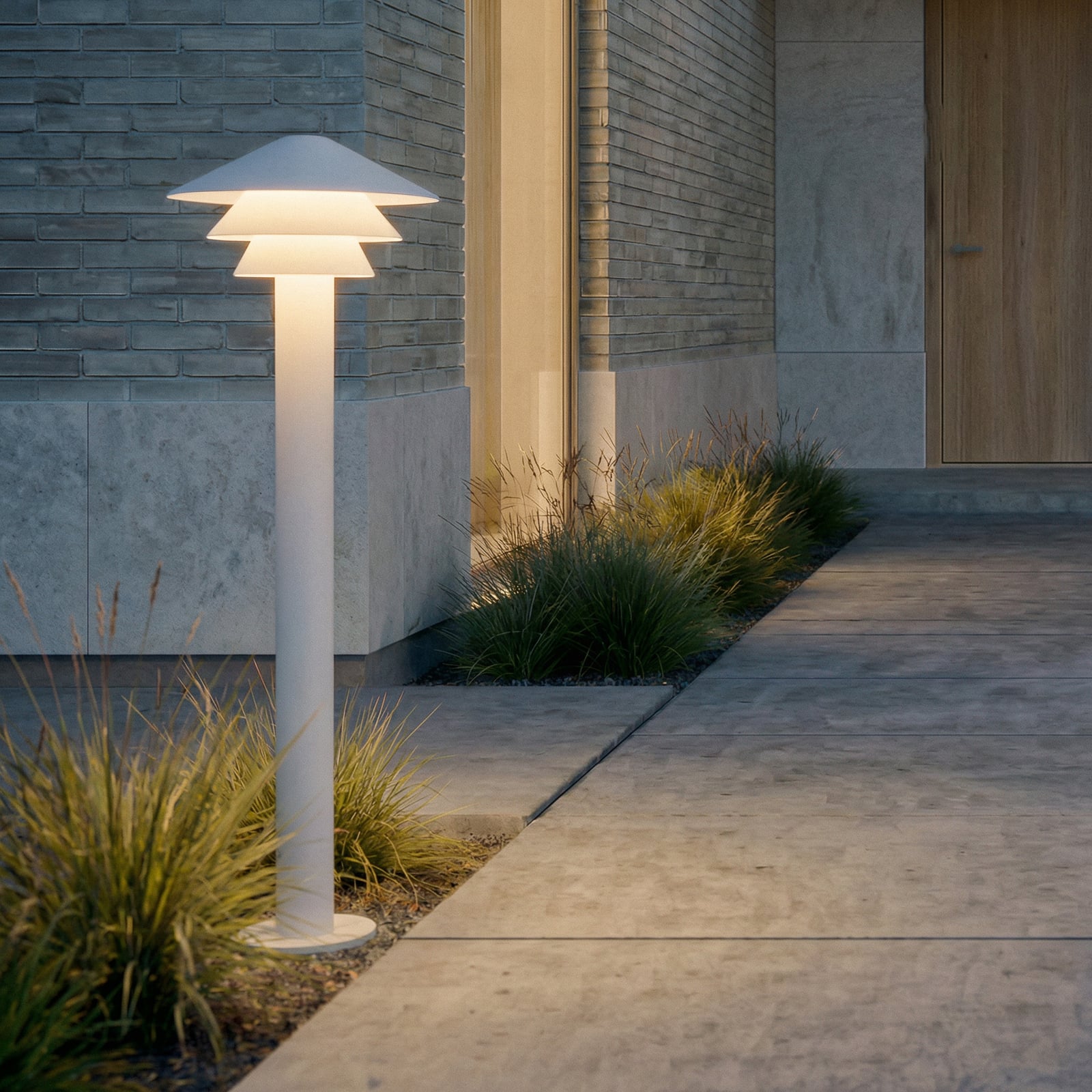 Montaro LED-Wegeleuchte, weiß, 110 cm, Aluminium, IP54 - Lucande