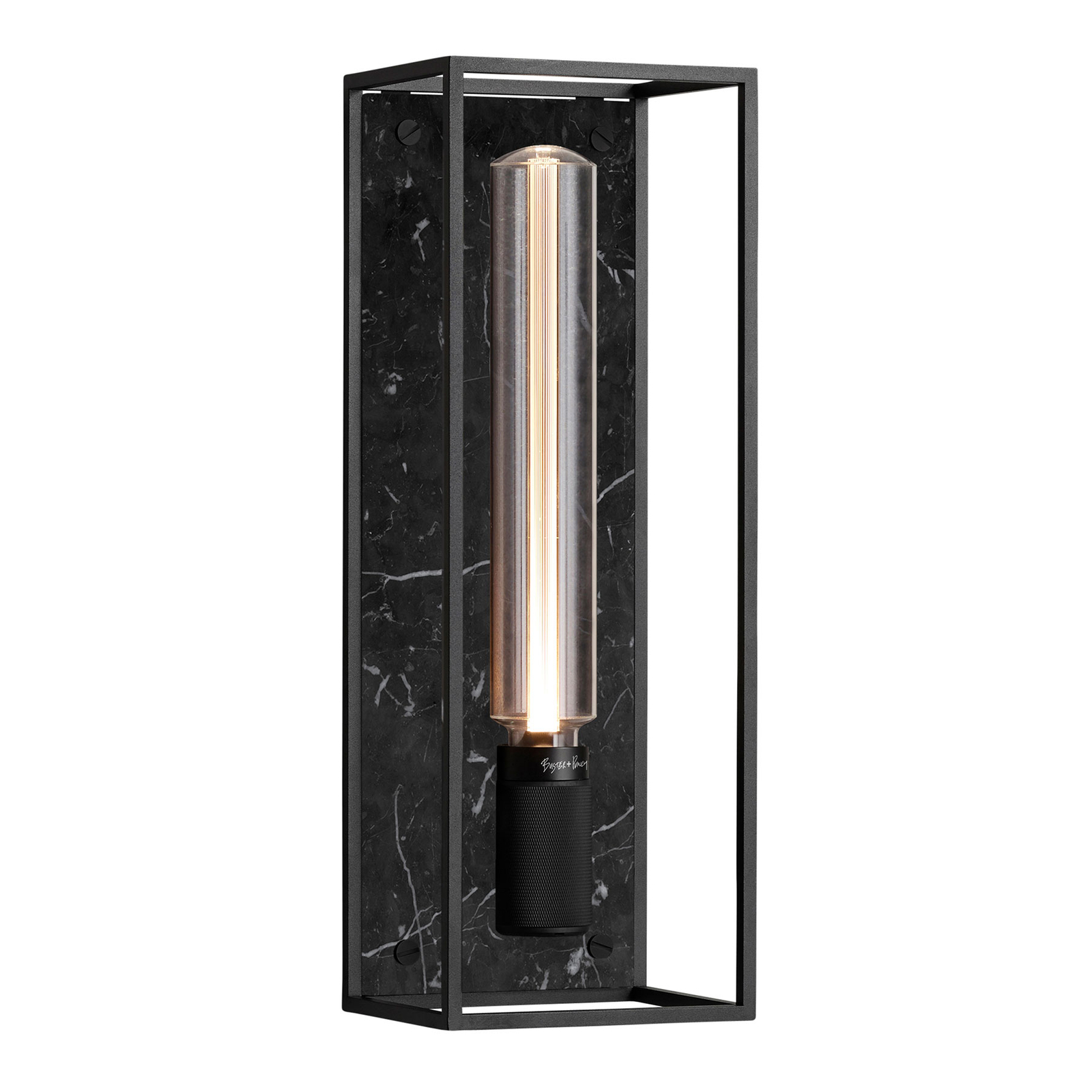 Buster + Punch Caged Wall large LED marble black