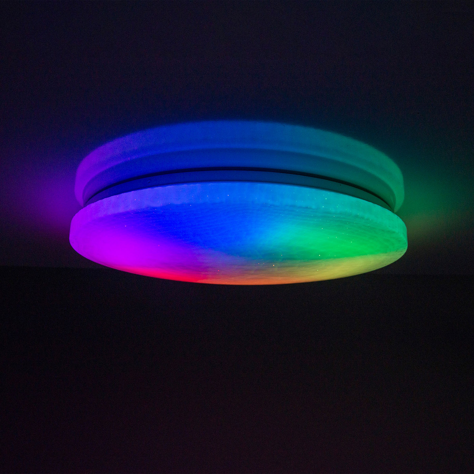 Näve Plafonieră LED Sligo dimabilă RGBW lumină noapte - Hol - modern - alb - Plastic