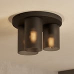 Colomera taklampe, svart/grå, 3 lyskilder.