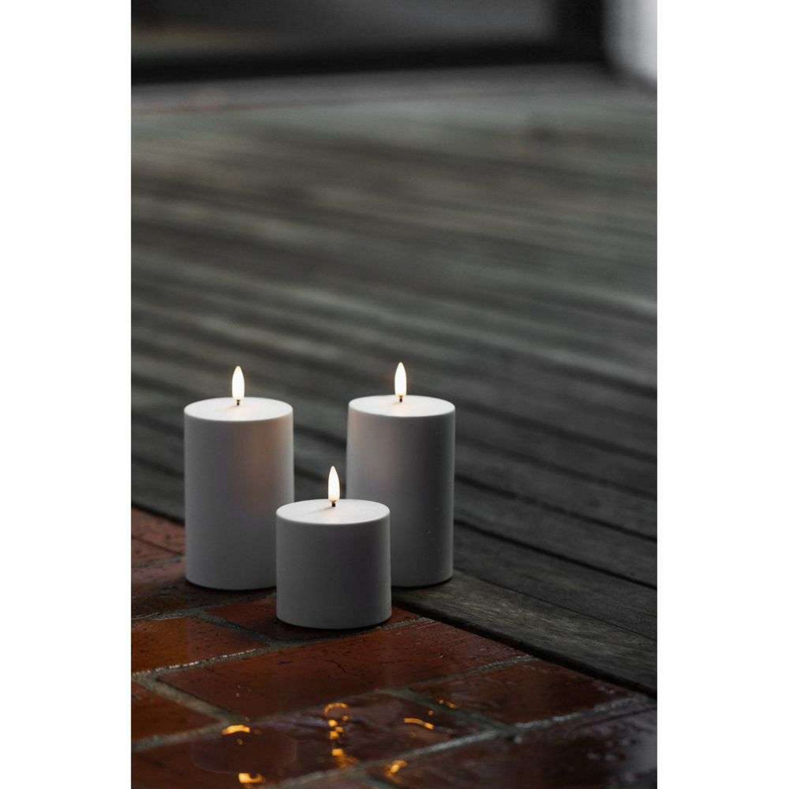 Pillar Candle LED Outdoor 7,8 x 17,8 cm White - Uyuni Lighting