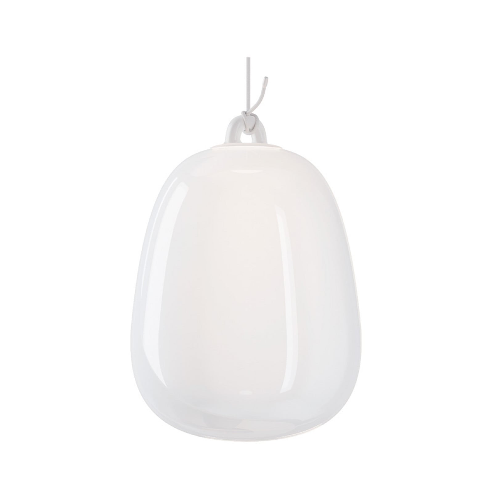 Oblò Pendel Large 3000K Silk Hvid/Hvid Lodes - Stue - Glas