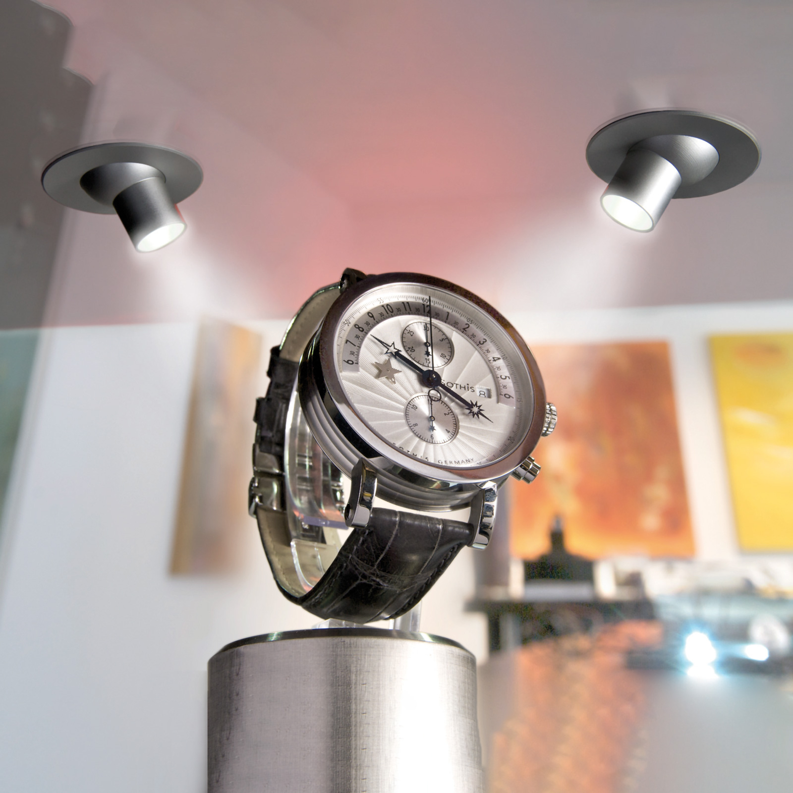 HERA LED Eye 25S recessed light in black, for Living / Dining Room, plastic, 1 W, energy efficiency: A+