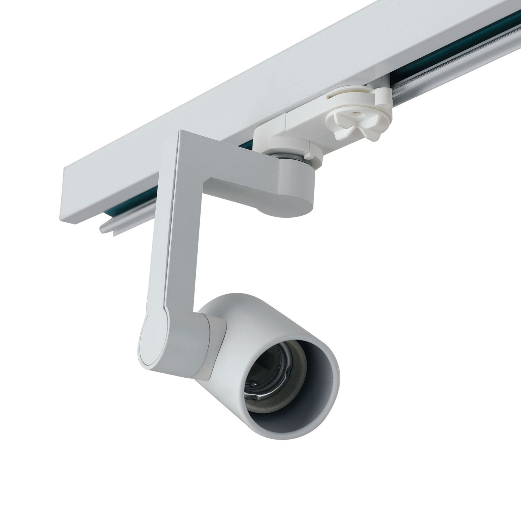 Eco-Light Express three-circuit track spotlight, E27, white, metal, E27, 42 W, energy efficiency: A++, W: 9 cm, H: 21 cm