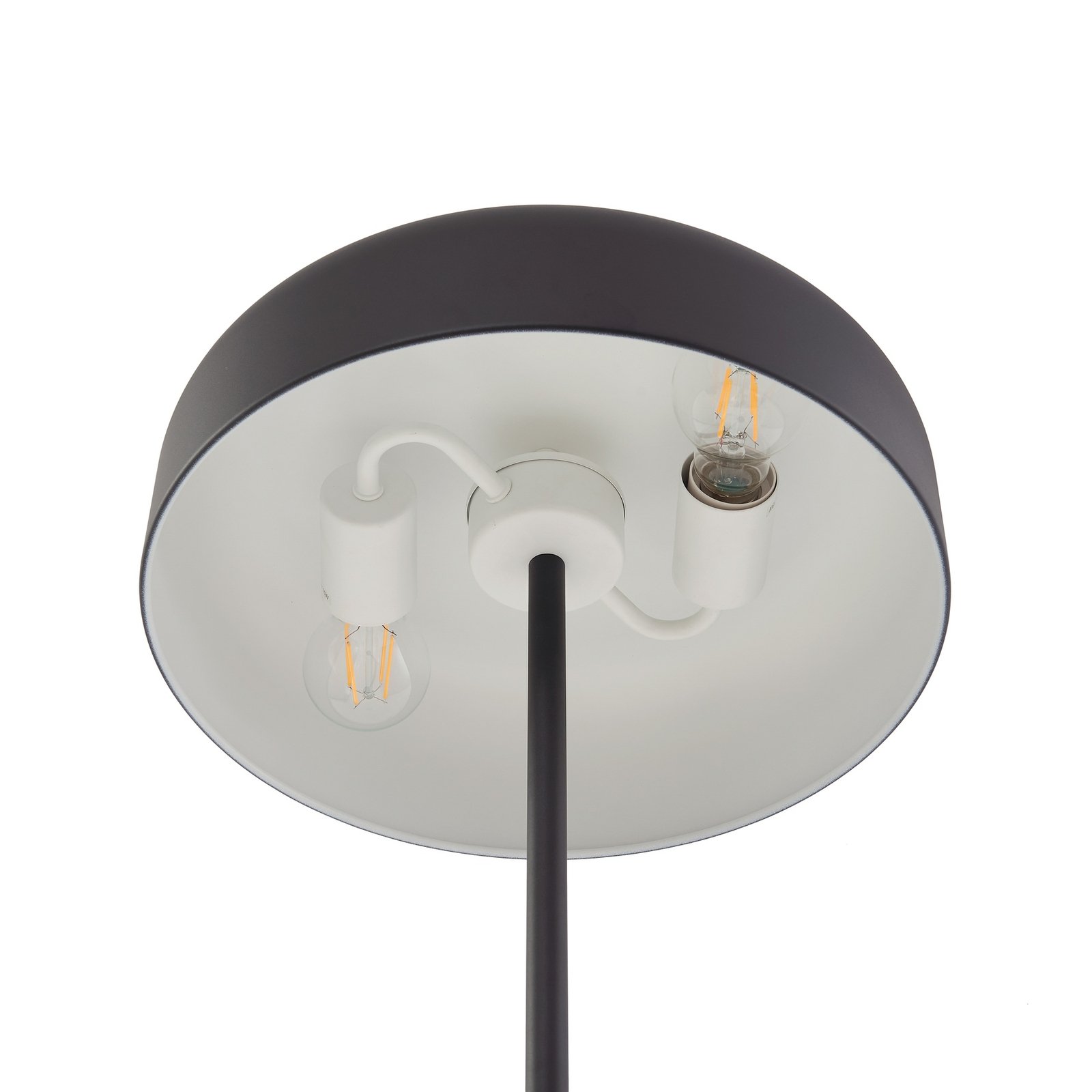 Lindby golvlampa Edion, sand svart, metall