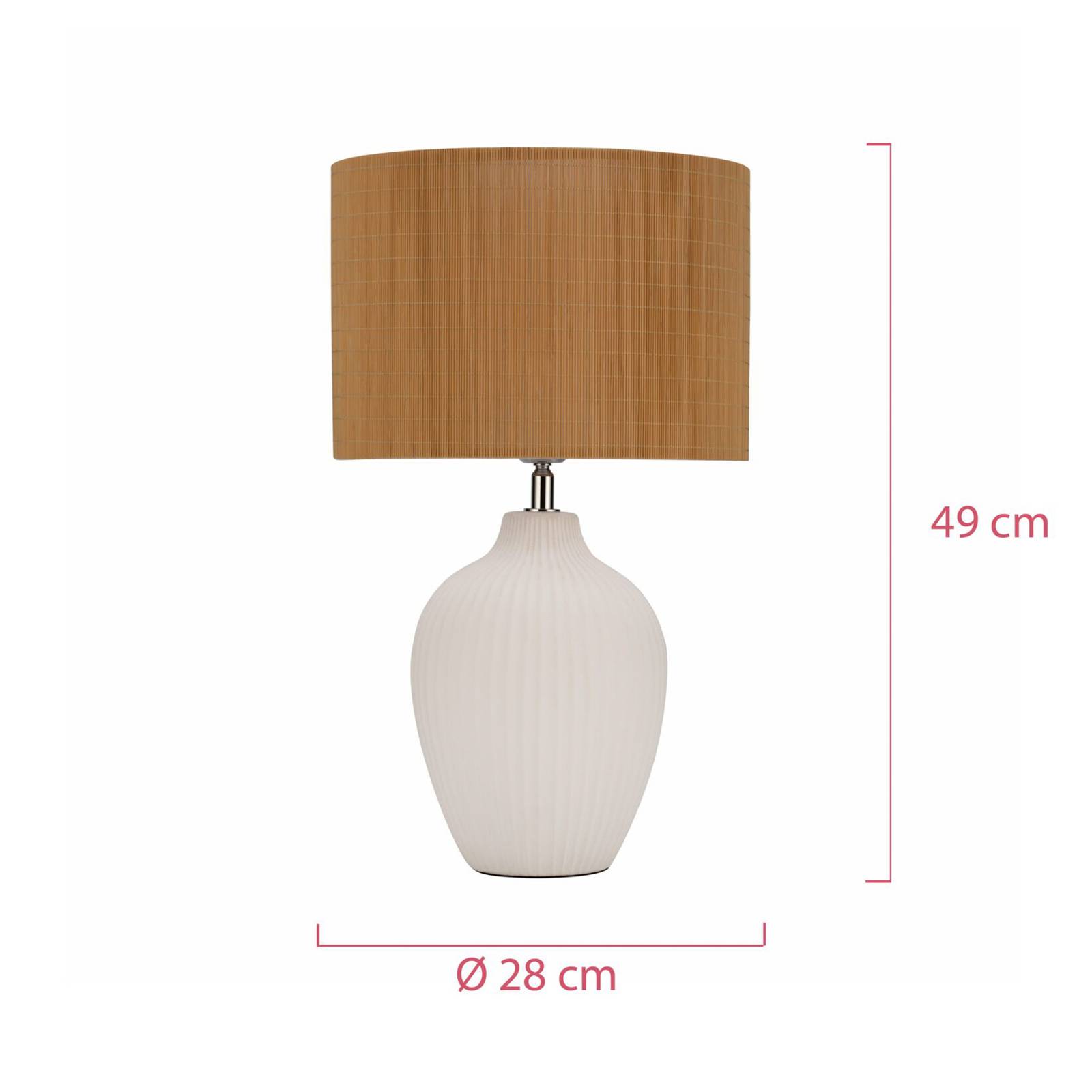 Pauleen Timber Glow lampa stołowa bambusowy klosz