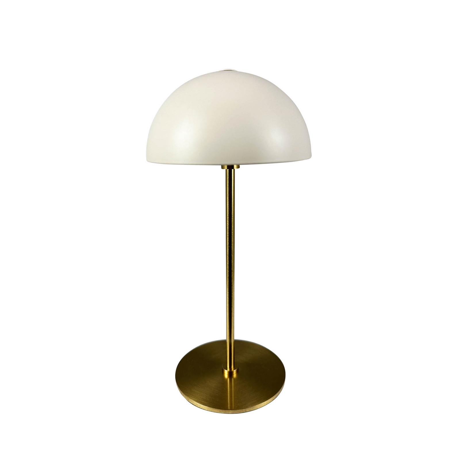 Dyberg Larsen LED-bordlampe Along, beige, højde 20 cm