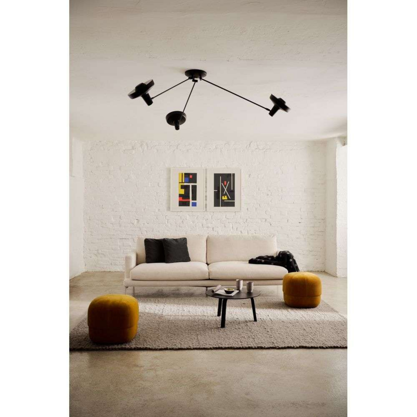 Arigato Palace Triple Ceiling Lamp Black - Grupa