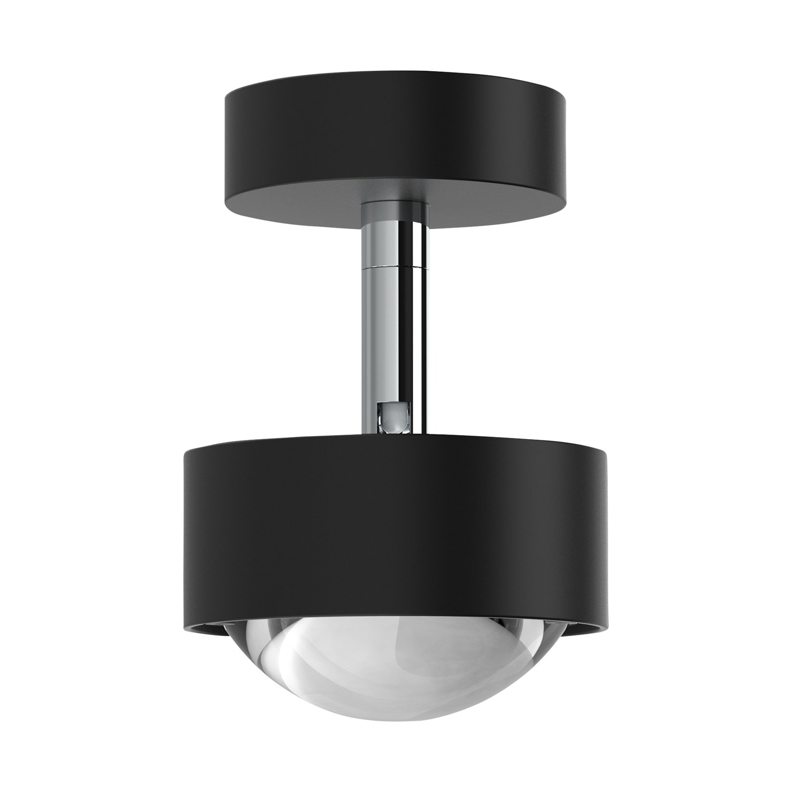 Puk Mini Turn spot LED lentille claire à 1 lampe noir mat