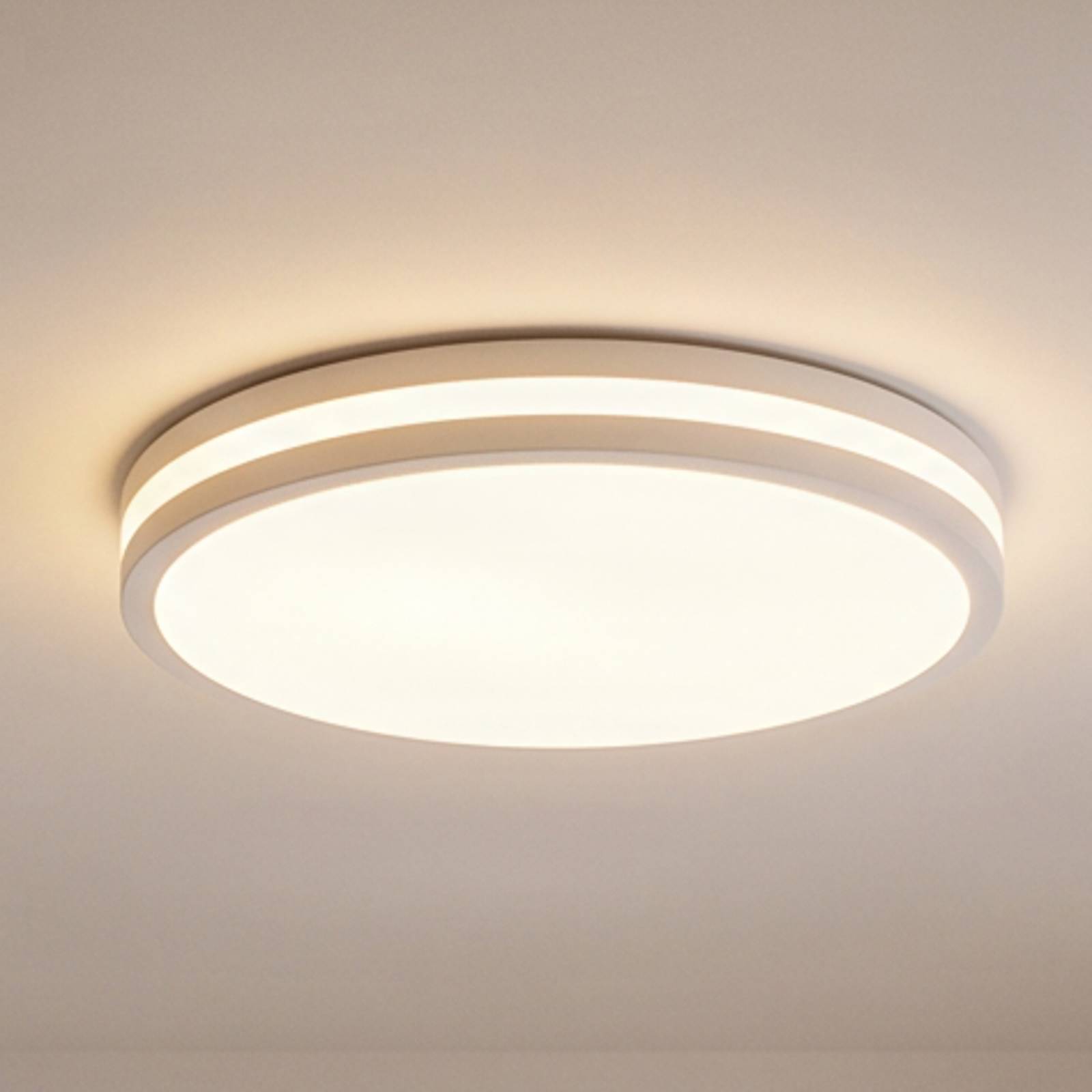 Arnim LED-taklampe, hvit, plast, Ø 49 cm, IP44