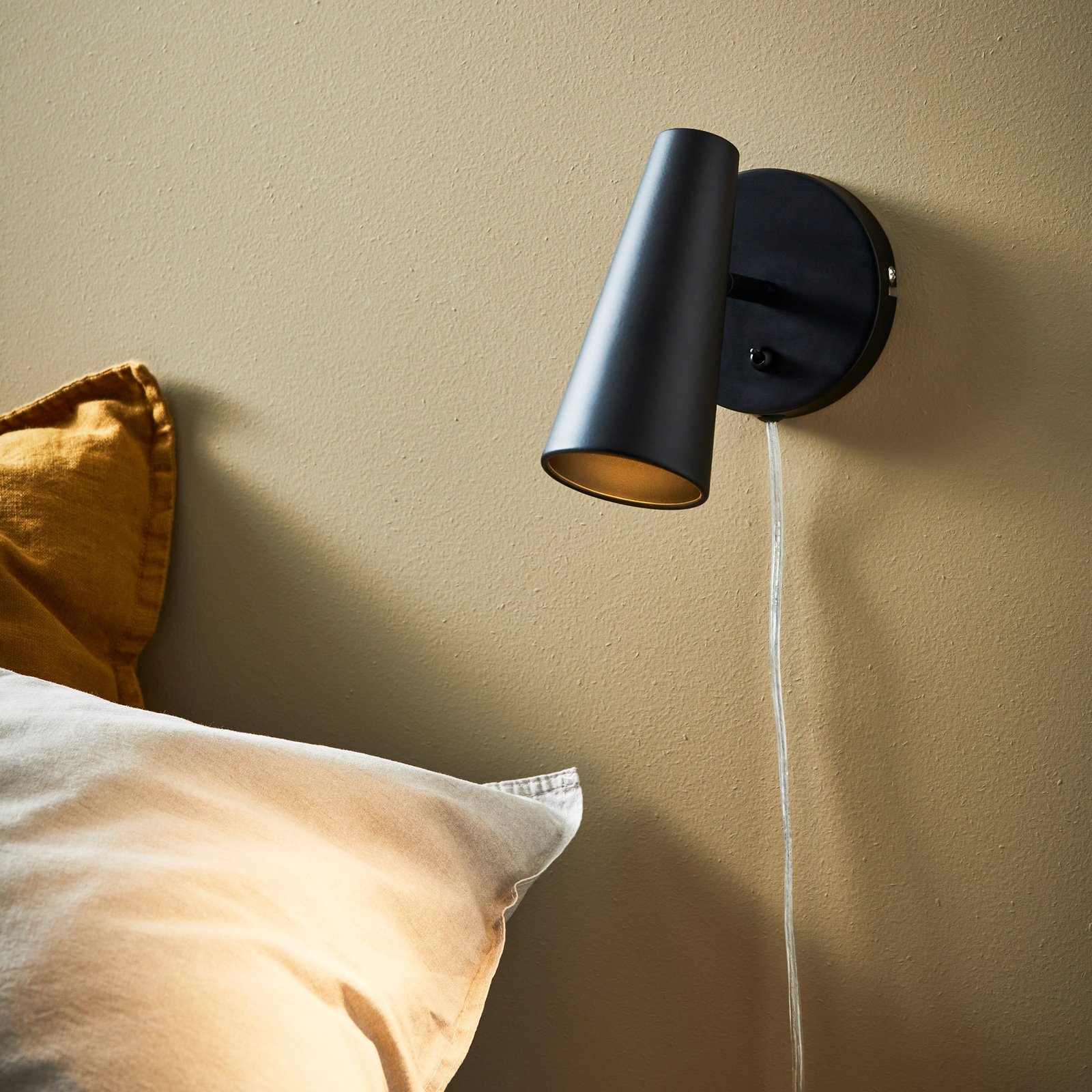 Metal wall spotlight Crest with rocker switch