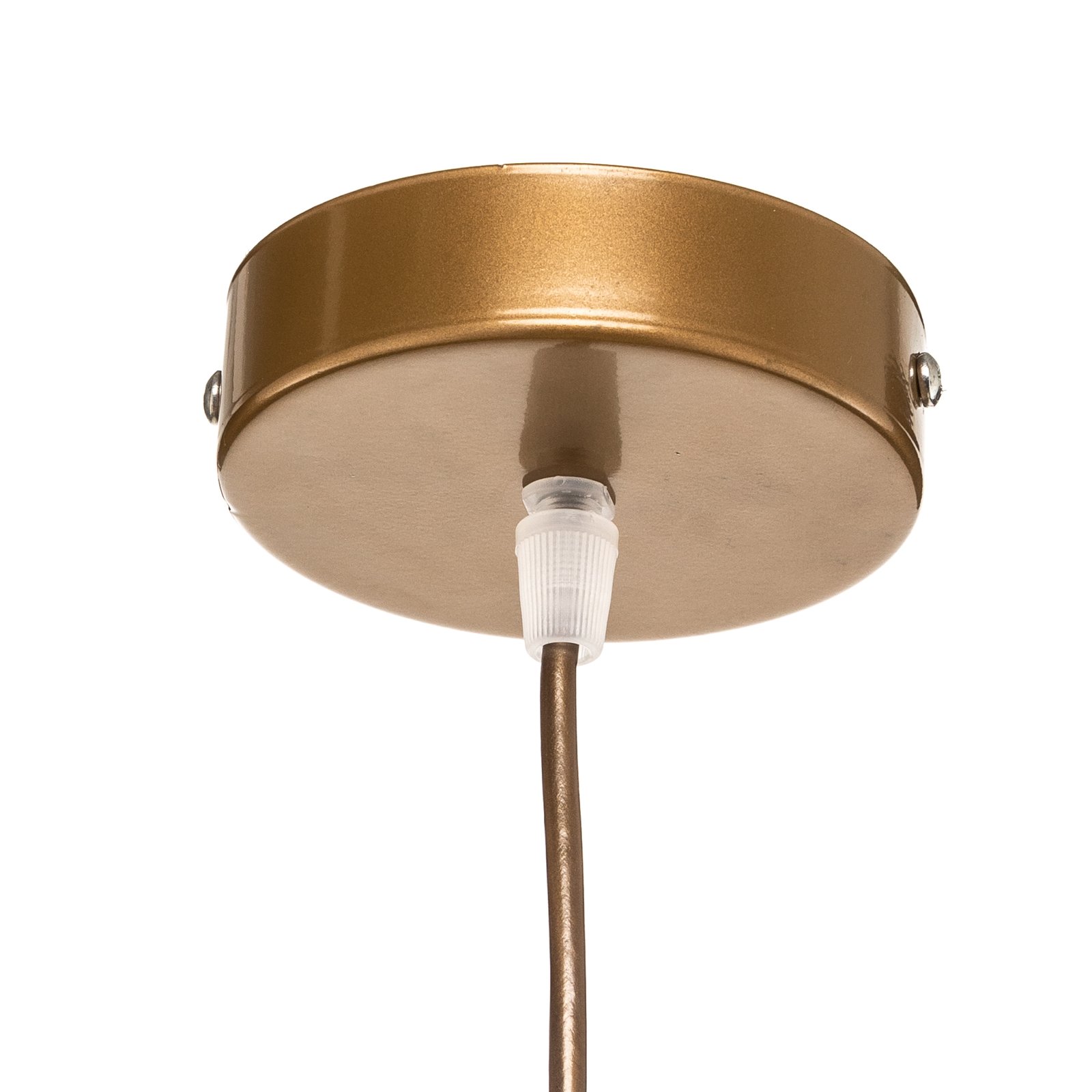 Lampa wisząca Devon, brązowa/beżowa/ecru Ø45cm