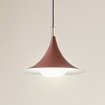 Lindby pendant light Jarl, brown, metal, Ø 35 cm, G9