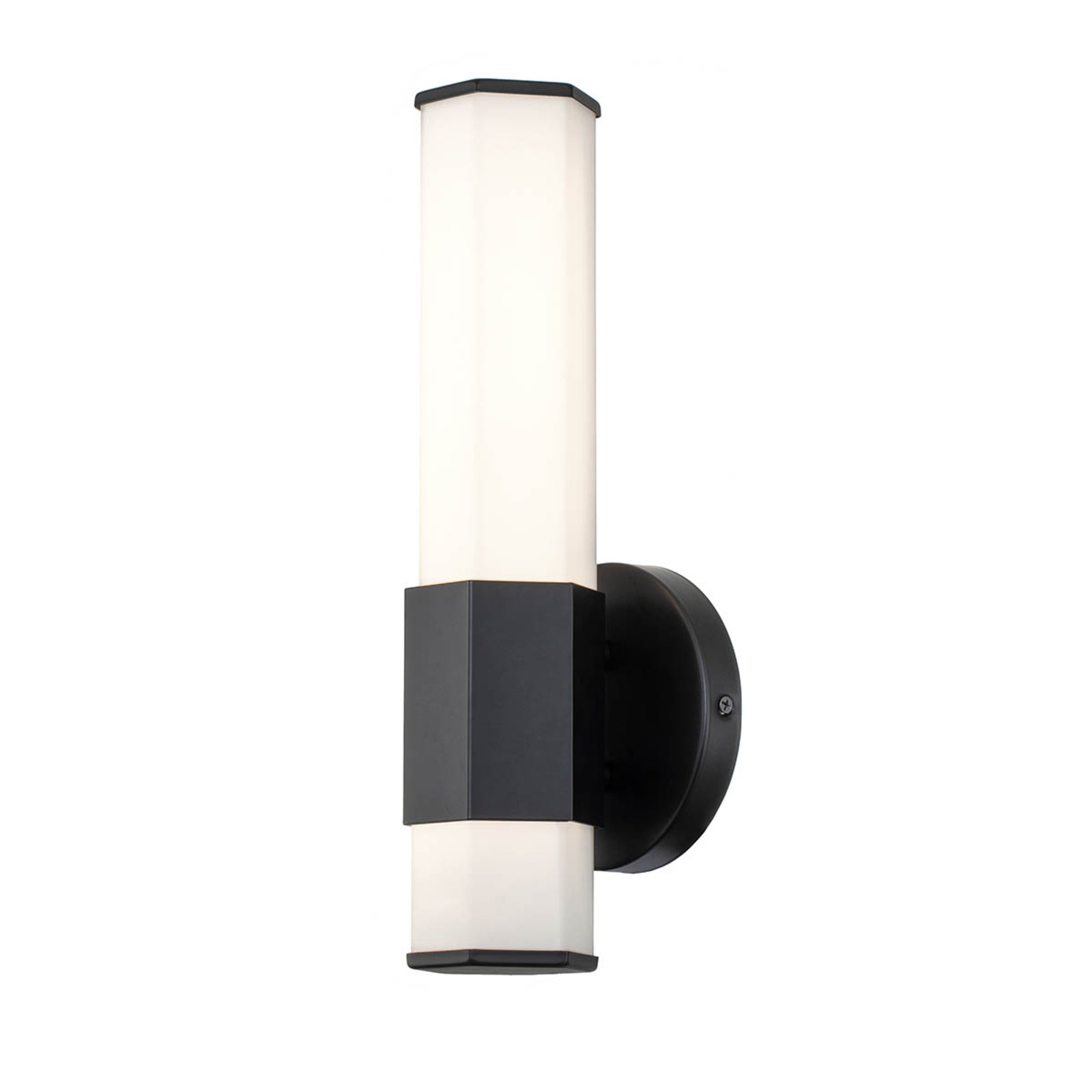 Facet Single LED bathroom wall light, 3,000 K