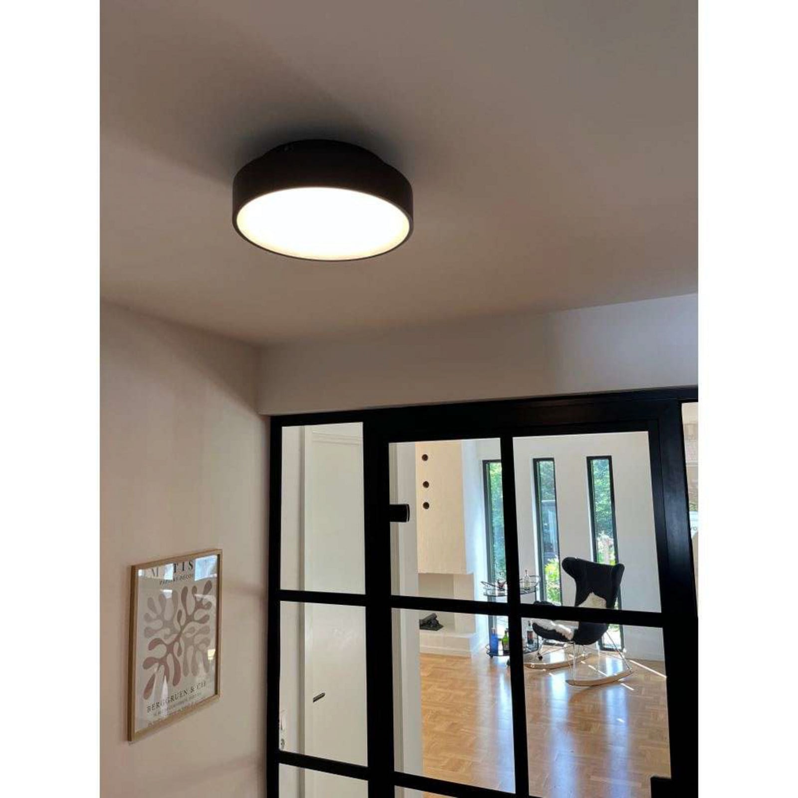 Luna C260 LED Plafond 2700K M&auml;ssing ANTIDARK - Vardagsrum - Metall