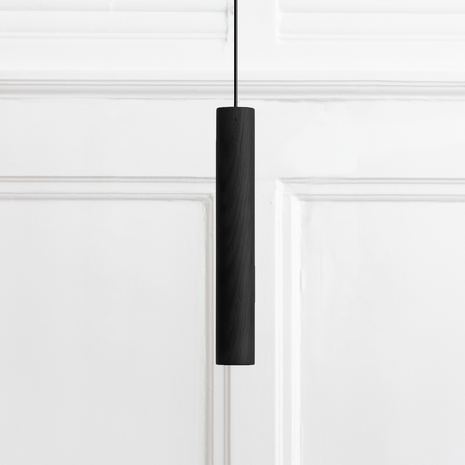 UMAGE Chimes hanging lamp, black oak, for Living / Dining Room, wood, metal, 2 W, energy efficiency: A+, H: 22 cm