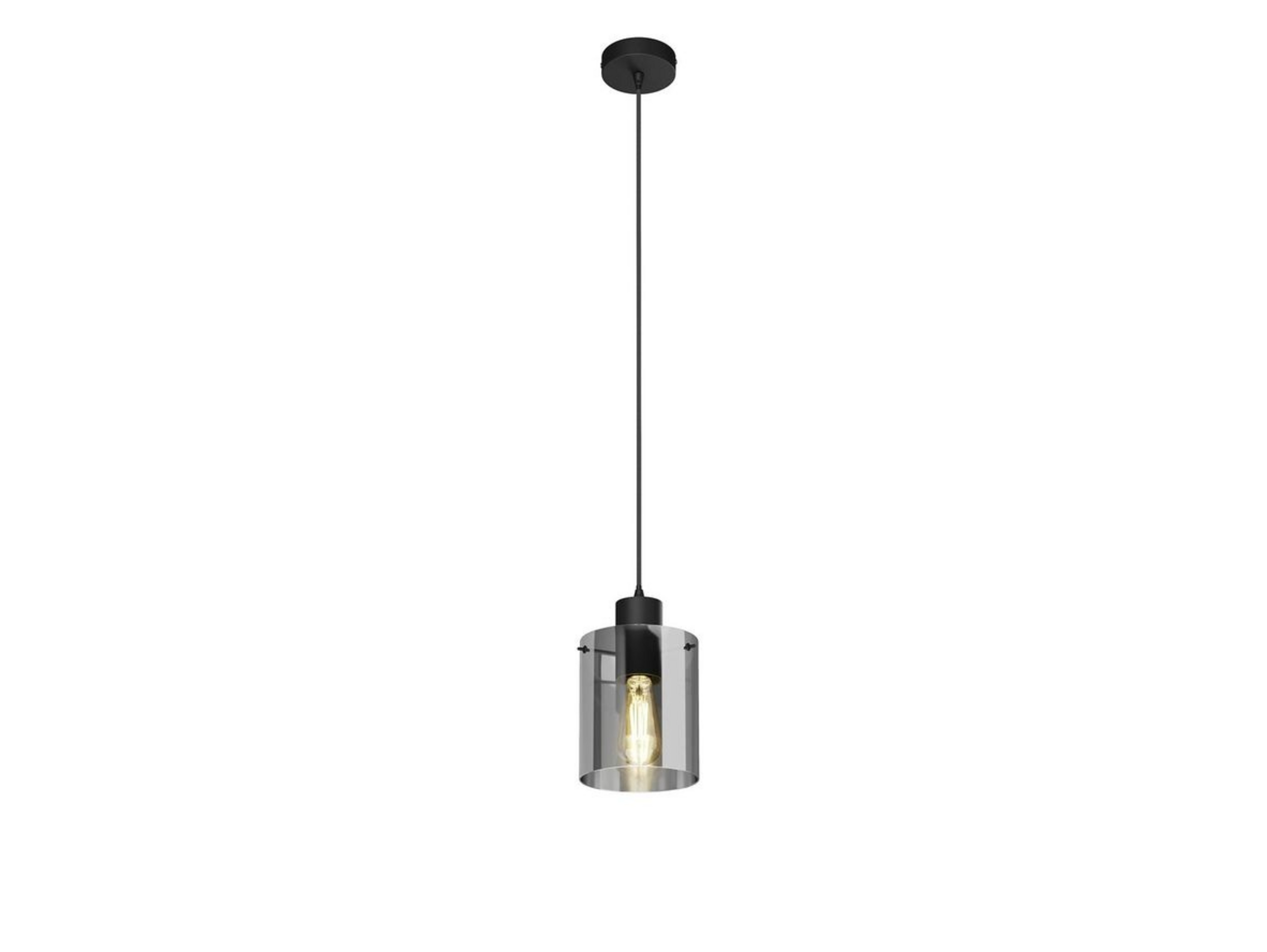 Kourtney Lustră Pendul Black/Smoke - Lindby