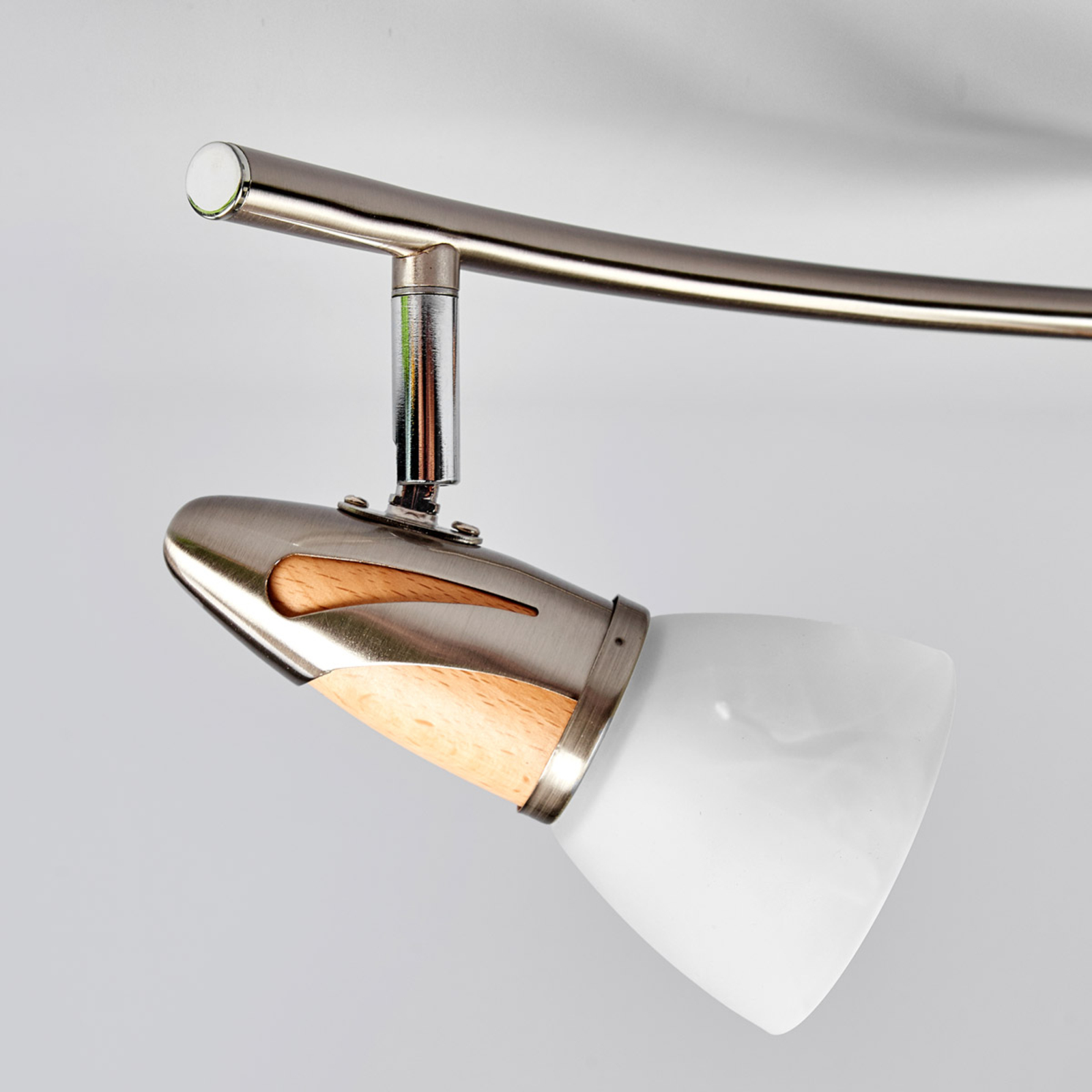 Marena 4 Deckenleuchte White/Nickel/Wood - Lindby