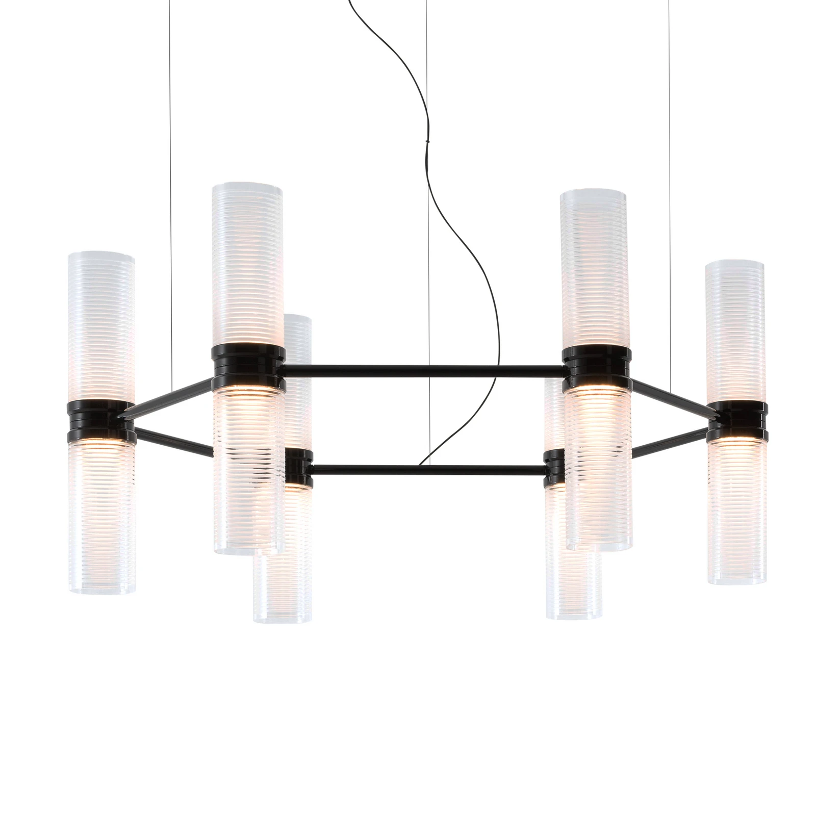 Artemide LED висяща лампа Zephyr Exagonal черна, Ø 77 cm