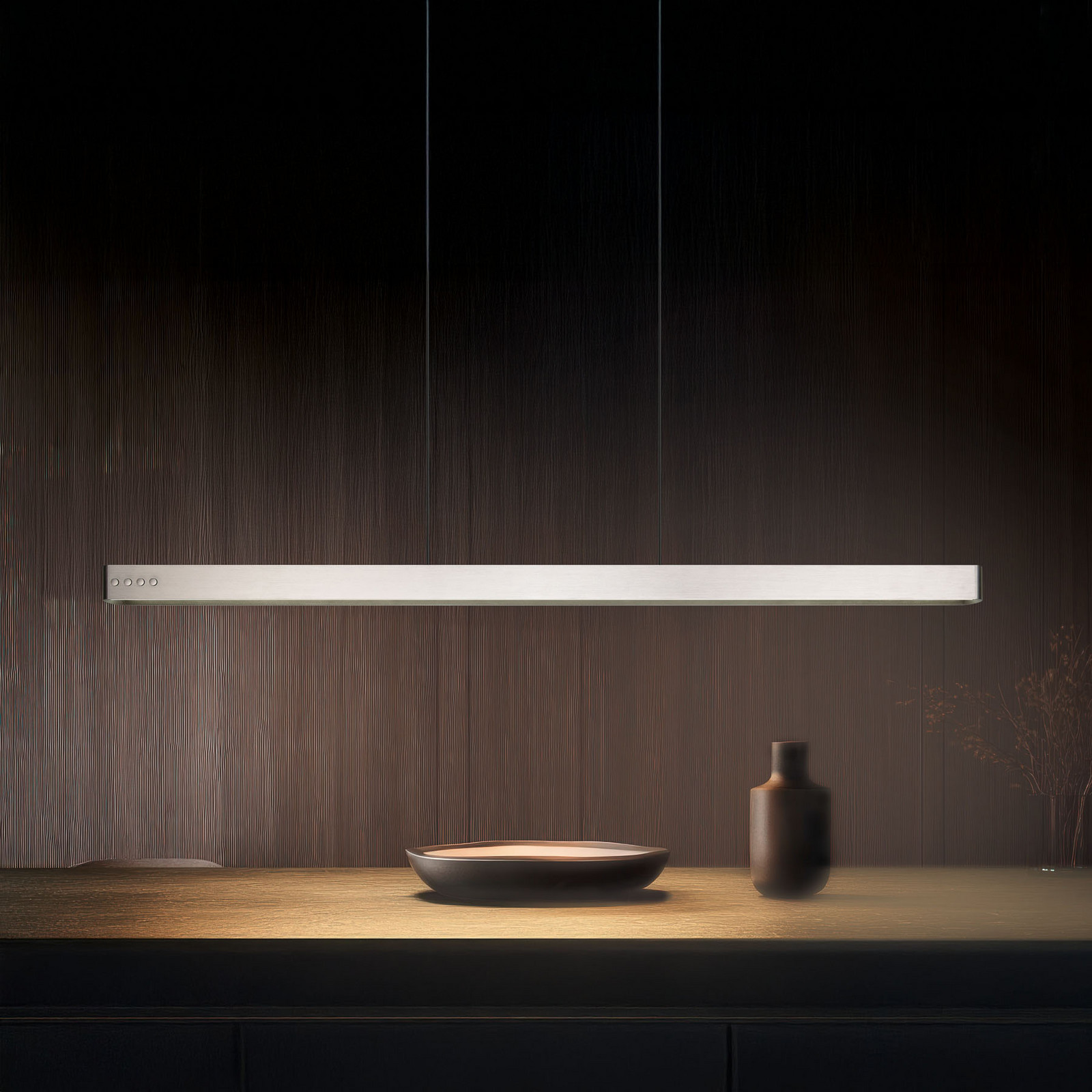Trio Lighting Lampă suspendată LED Donegal culoare nichel lungime 150 cm CCT - Camera de zi / sufragerie - Modern - Metal