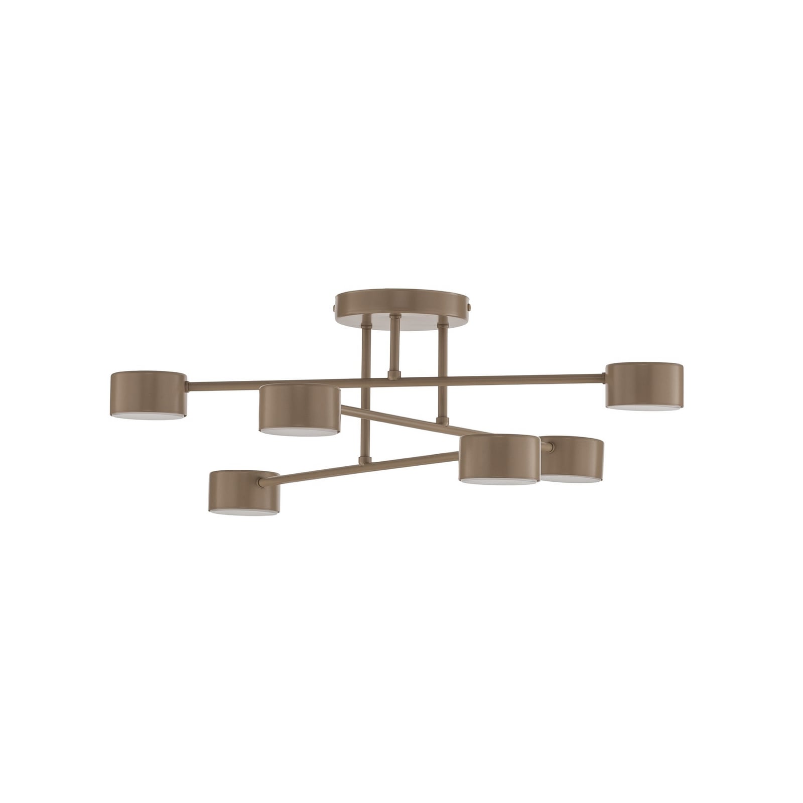 Lampa sufitowa HALO, beżowa, średnica 60 cm, 6-punktowa, metalowa, GX53 Lampa sufitowa HALO, beżowa, średnica 60 cm, 6-punktowa, metalowa, GX53