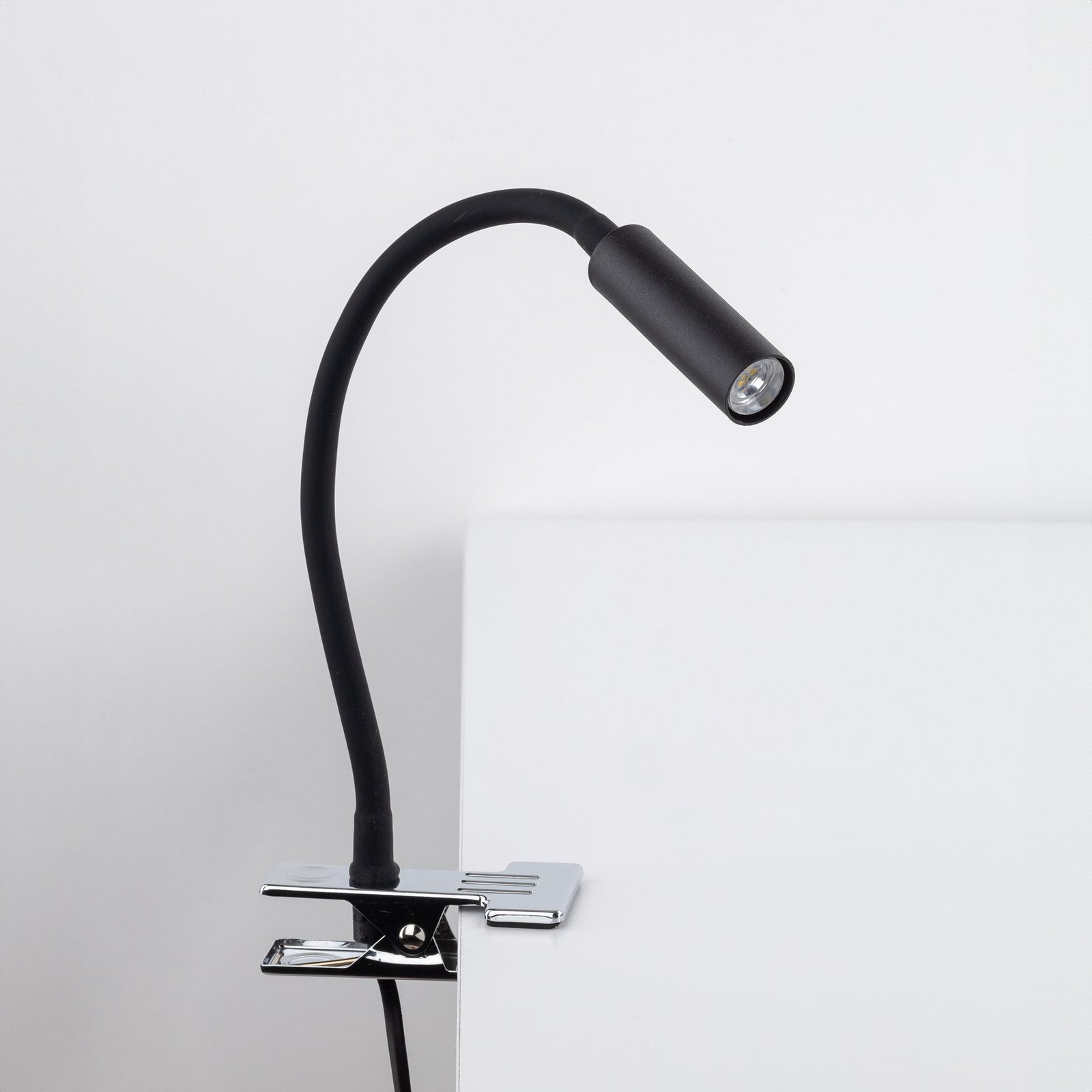 Lagos klemlamp, zwart, metaal, 30 cm, leeslamp, G9