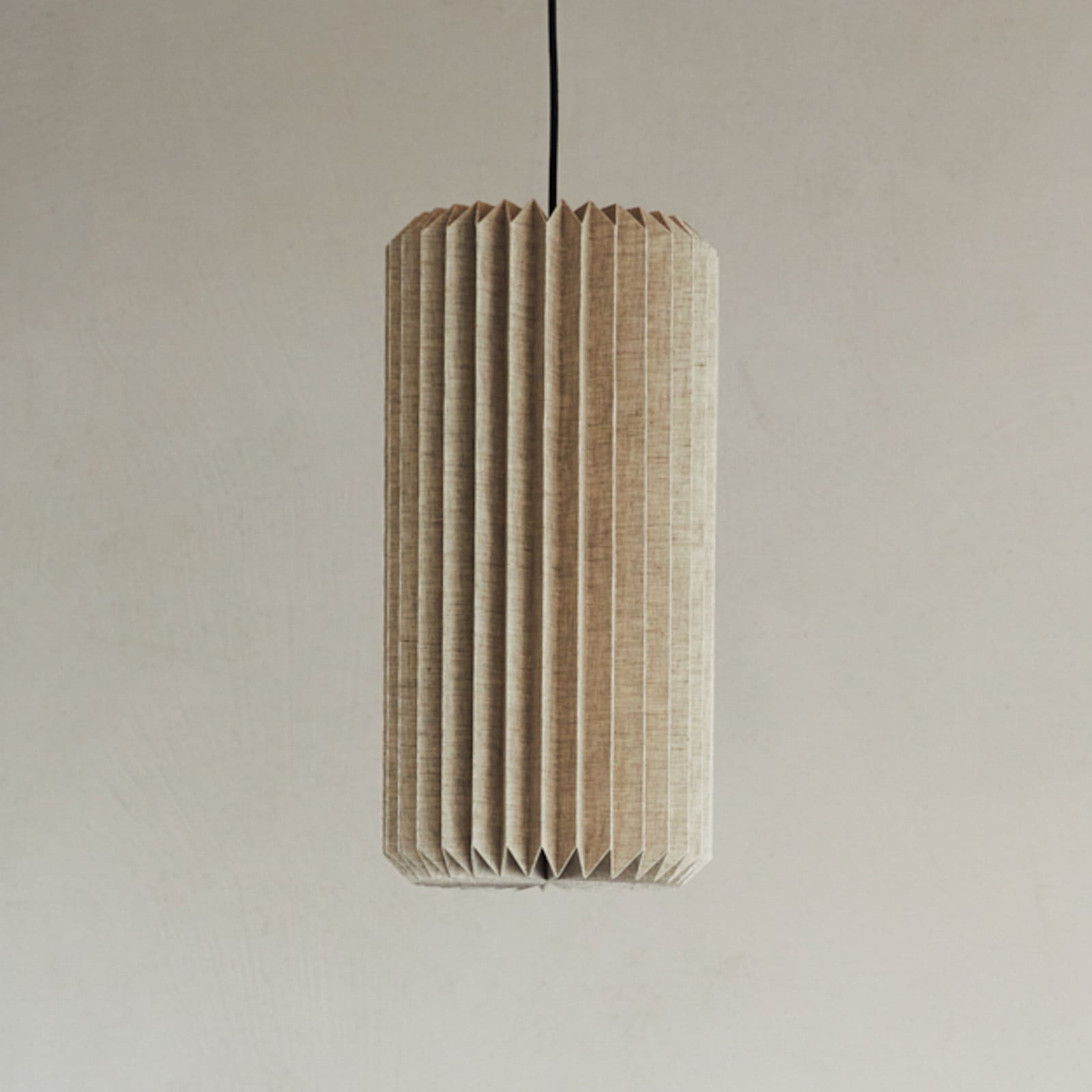 Alba hængelampe, Ø 26 cm, natur, hør Watt & Veke - Soveværelse - Design - Stof / tekstil - Cylinder billede
