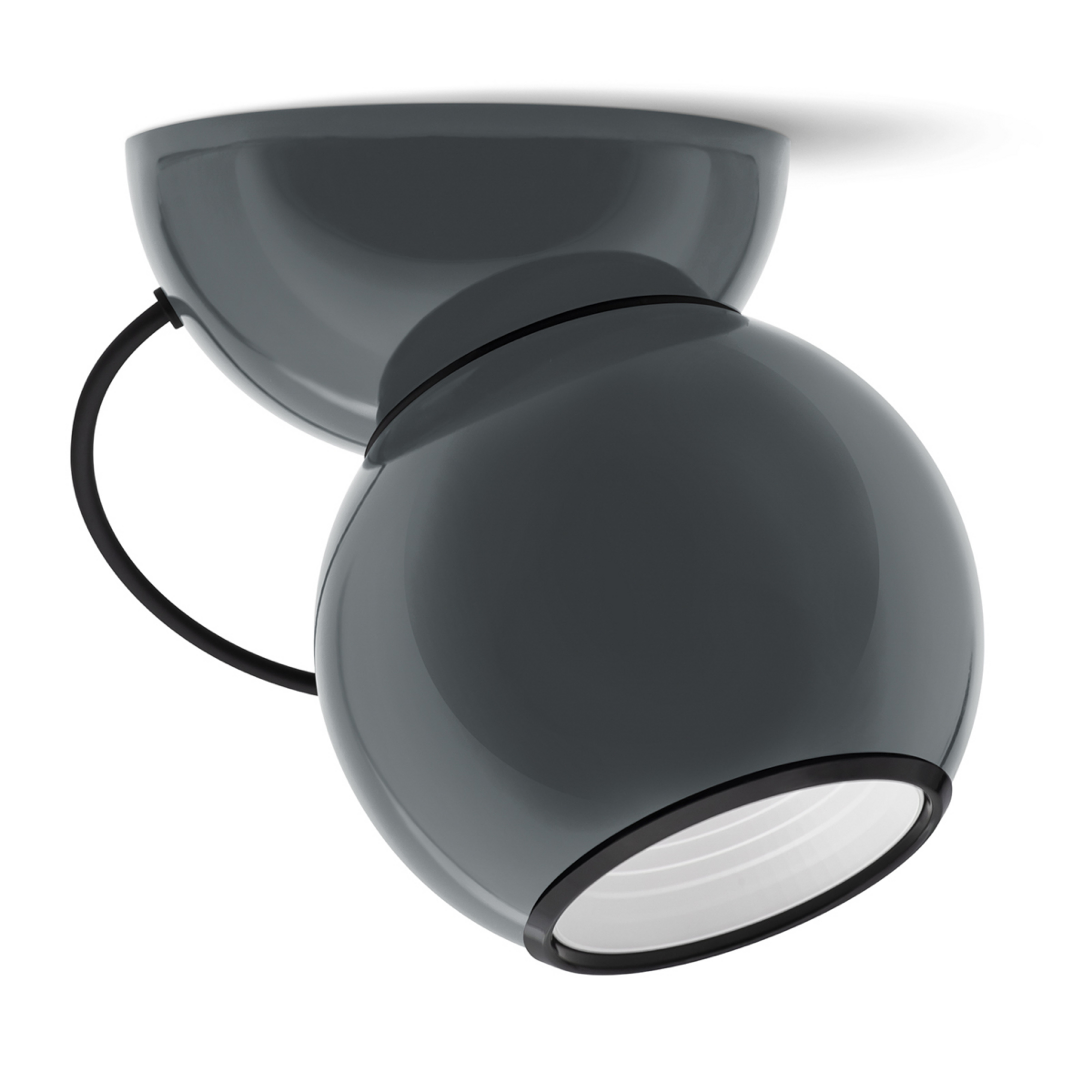 Candeeiro de teto LED Gravitino, cinza, giratório - Stilnovo