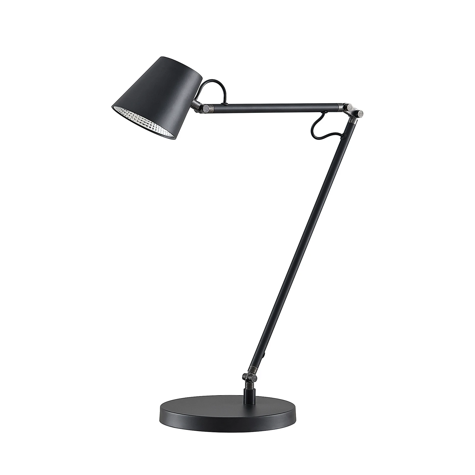 Lucande LED-Schrebtischlampe Tarris, Höhe 46 cm, schwarz
