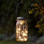 Great solar decorative light Jamjar made of glass