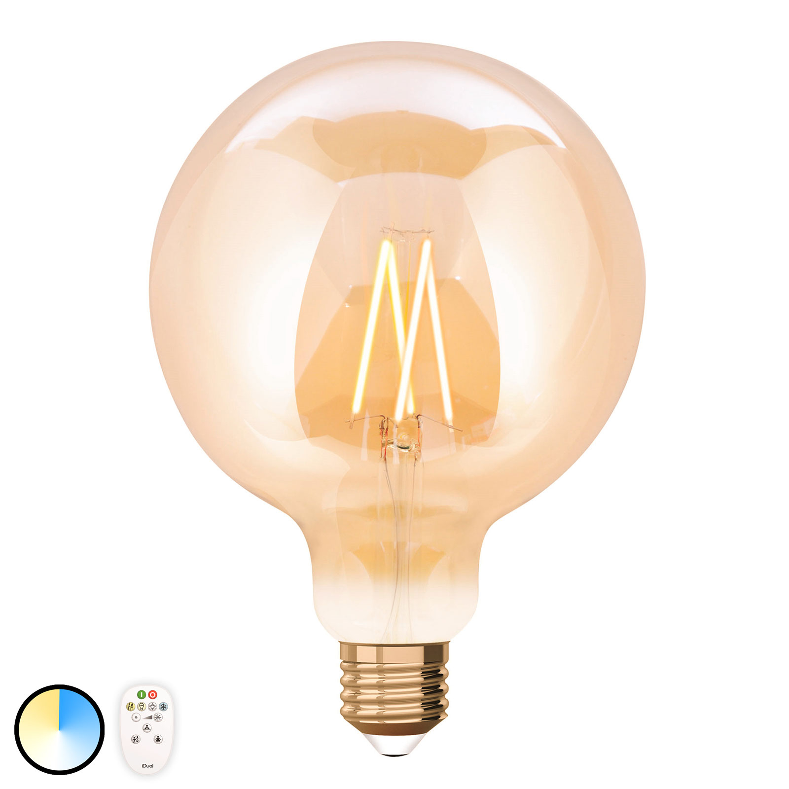 iDual ampoule LED E27 9 W télécommande 12,5 cm