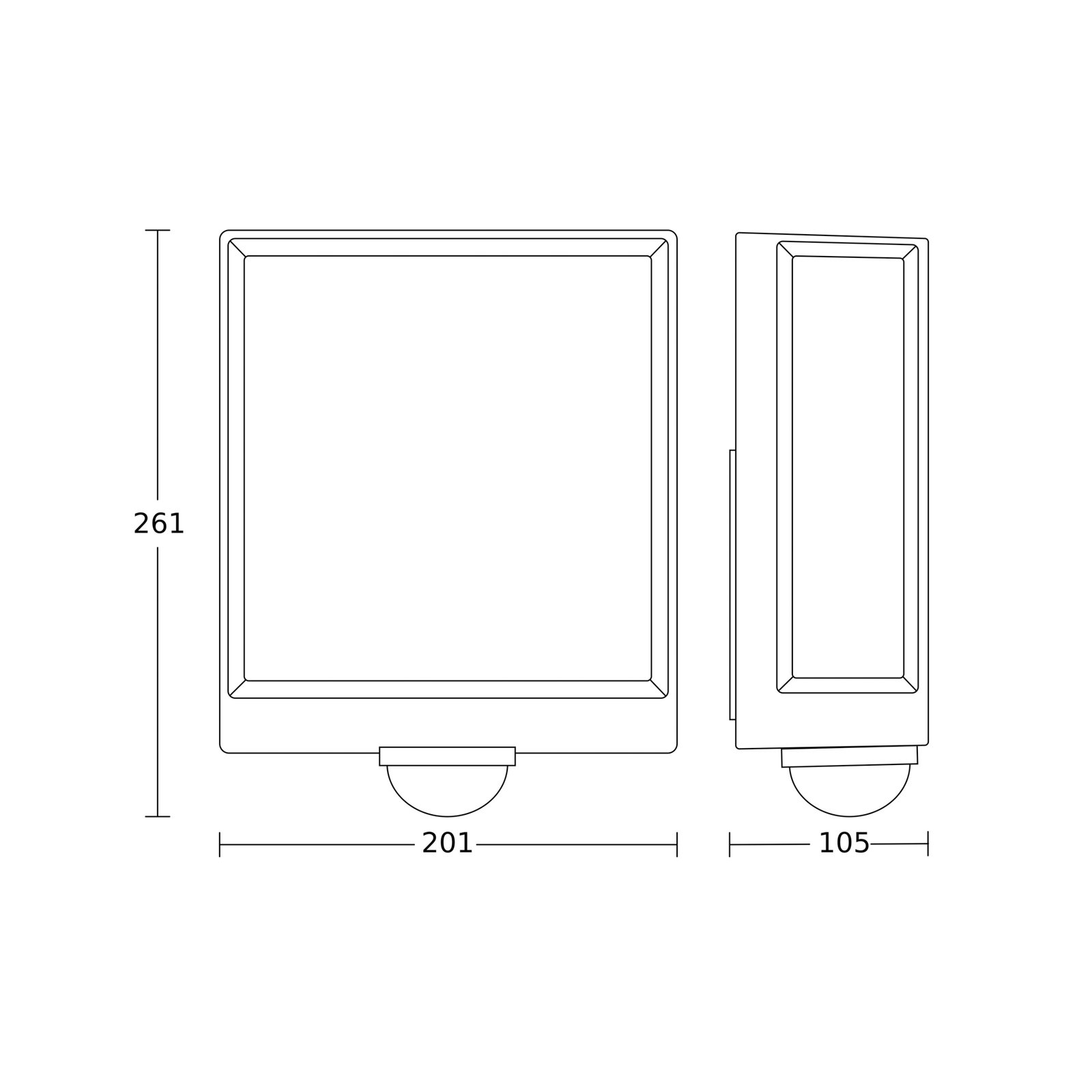 STEINEL L40 SC aplique LED sensor antracita