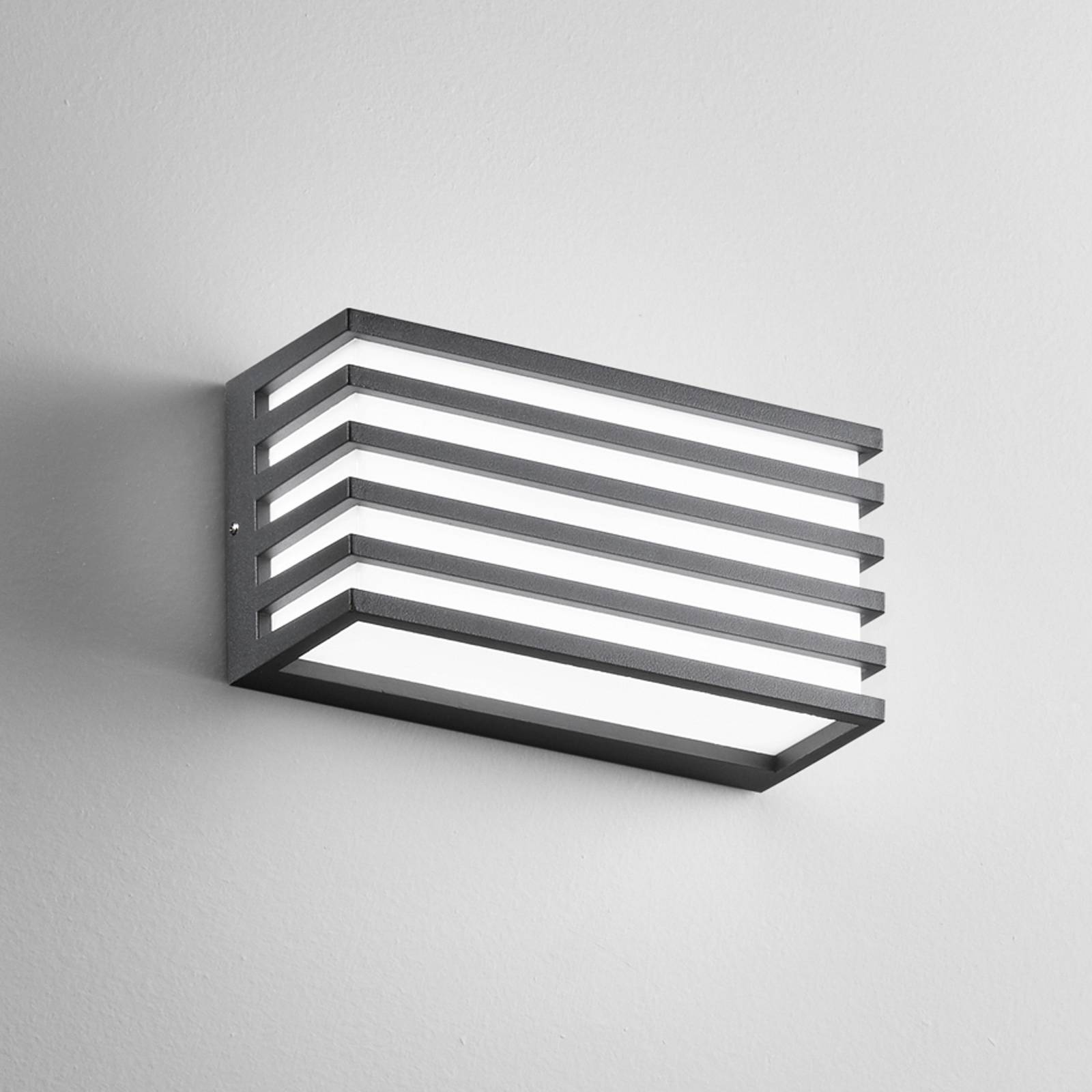 LED-Außenwandlampe Dukrot, anthrazit, Breite 22 cm, Metall günstig online kaufen