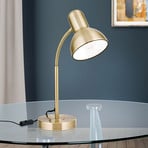 Bureaulamp Nemo, flexibel, oudmessing