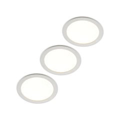 Prios lámpara empotrable LED Cadance, blanco, 24 cm, juego de 3, CCT
