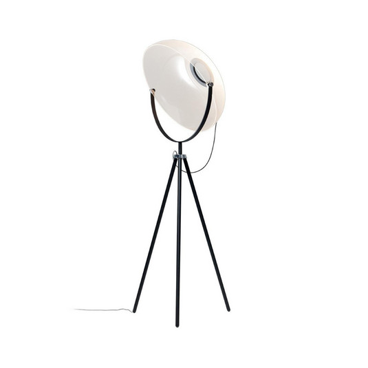 Demi Moon LED floor lamp, black, height 196 cm - Stilnovo