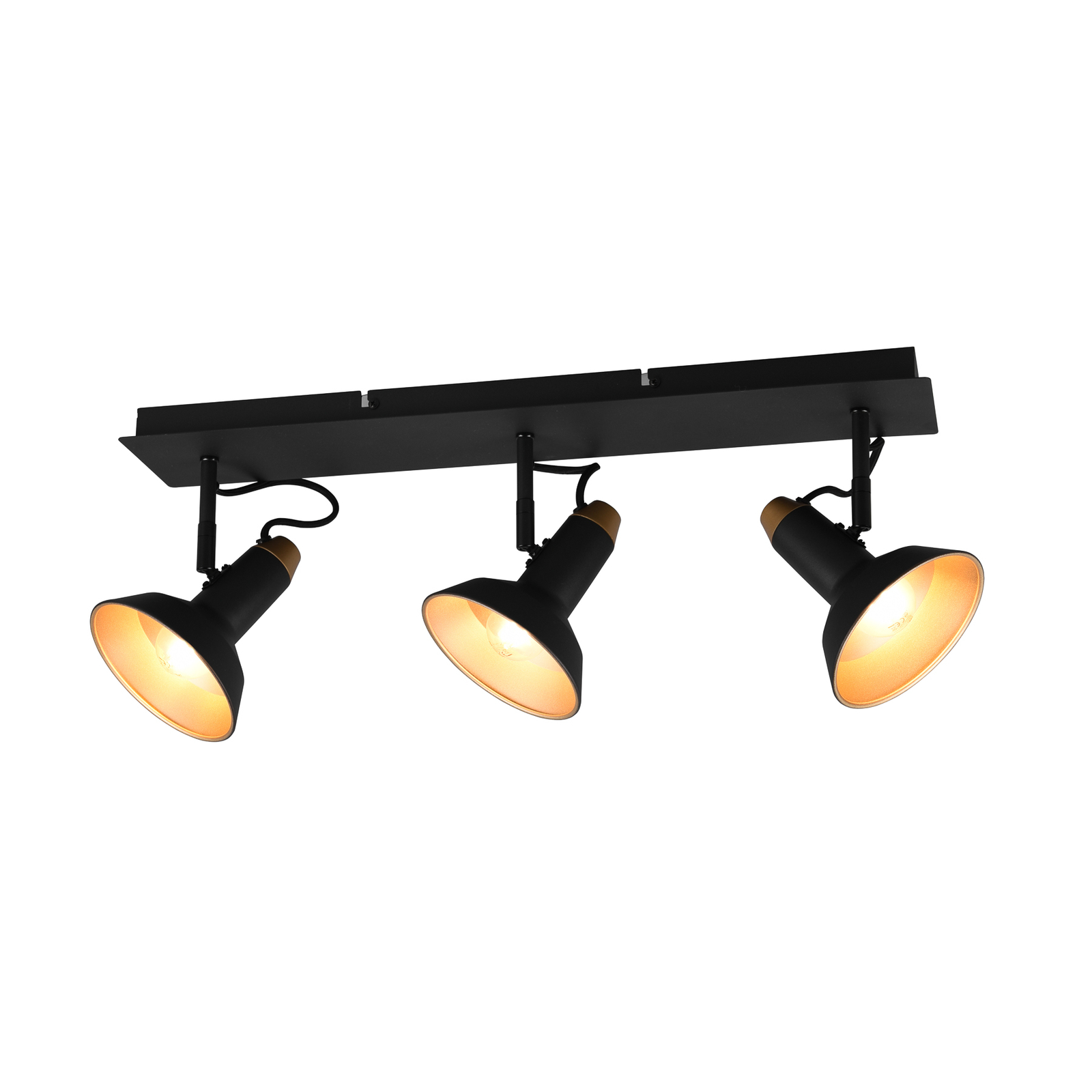 Deckenstrahler Roxie schwenkbar 3flg. schwarz matt