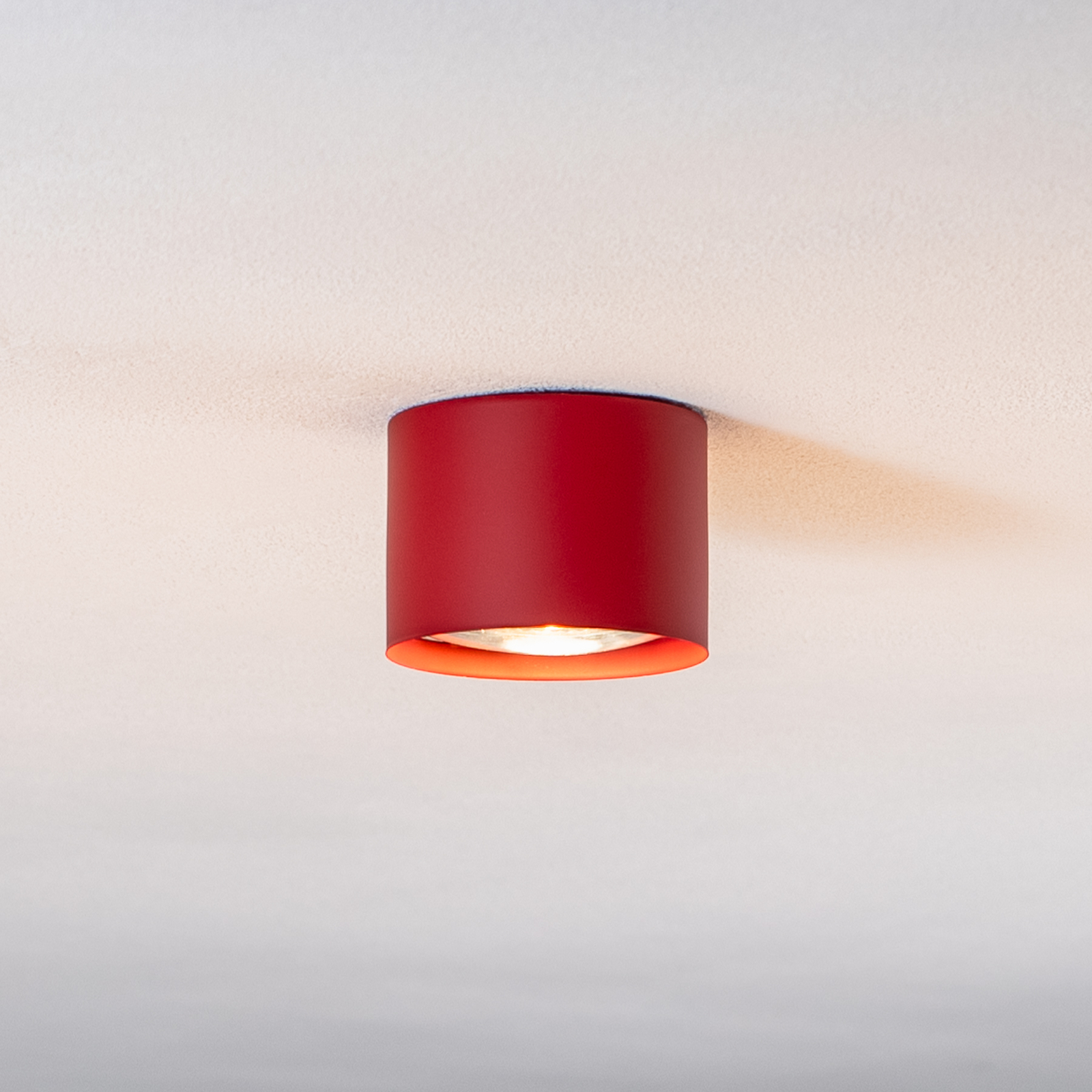 Faretto a soffitto Chloe fisso, rosso