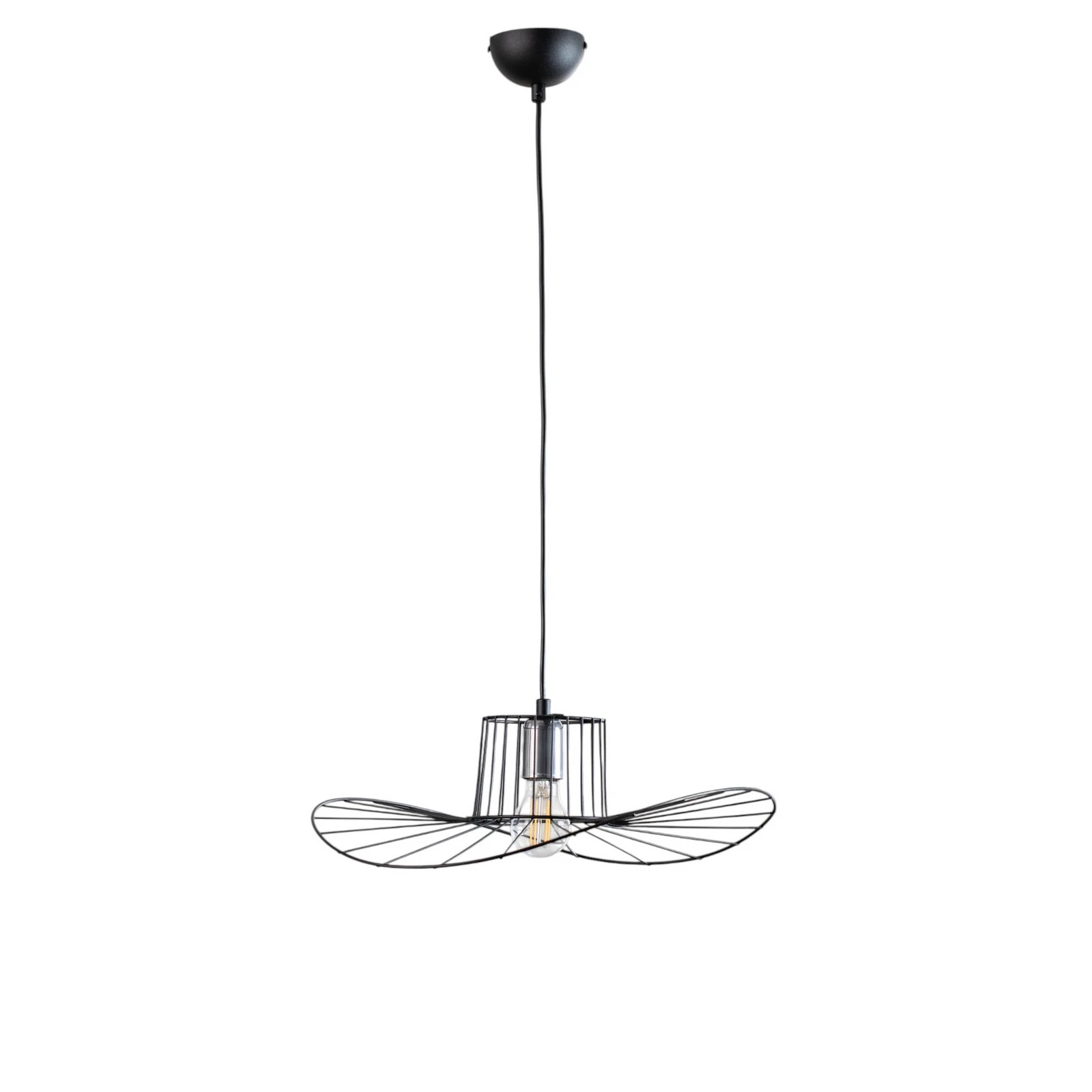 Lámpara colgante Tel, negro, Ø 50 cm, metal