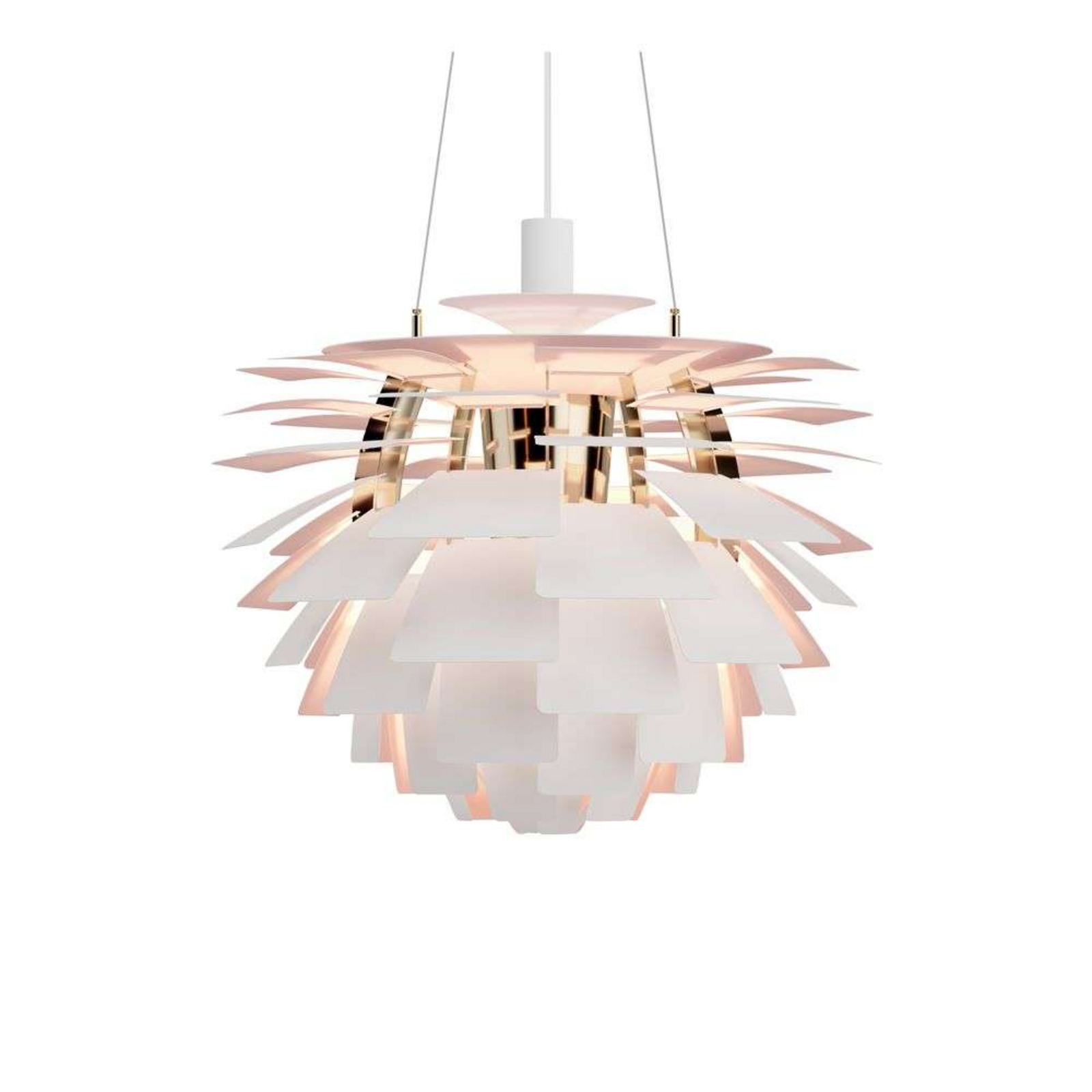 PH Artichoke Candeeiro Suspenso Anniversary Ø600 Matt White/Pale Rose - Louis Po