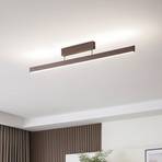 Lucande Smart LED plafondlamp Mylosh, koffie, CCT, Tuya