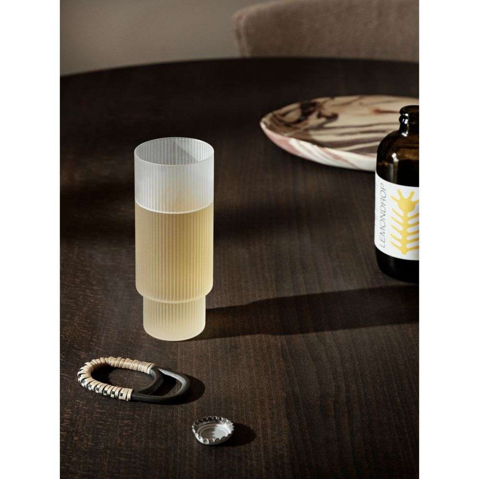 Ripple Long Drink Glasses Set of 4 Frosted - Ferm Living