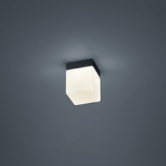 Helestra Keto plafón LED, cubo, negro